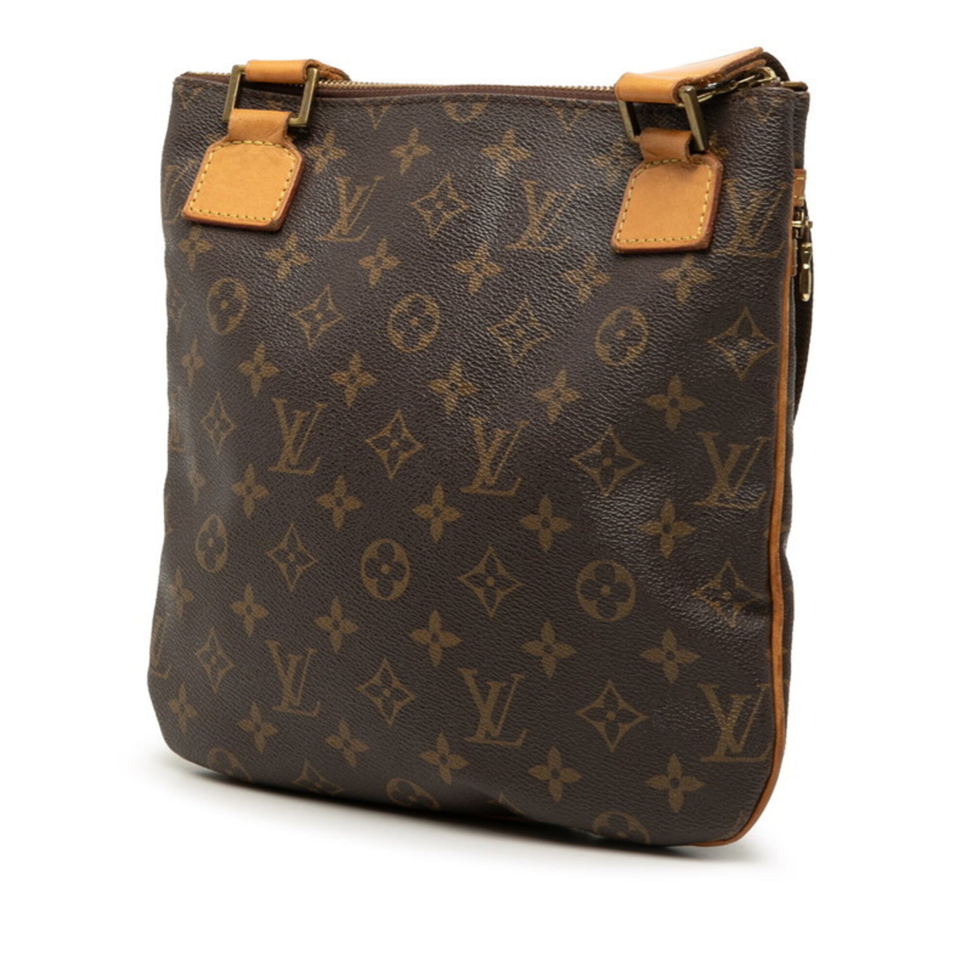 Louis Vuitton Monogram Brown Pvc Leather Pochette Shoulder Bag (Pre-Owned)