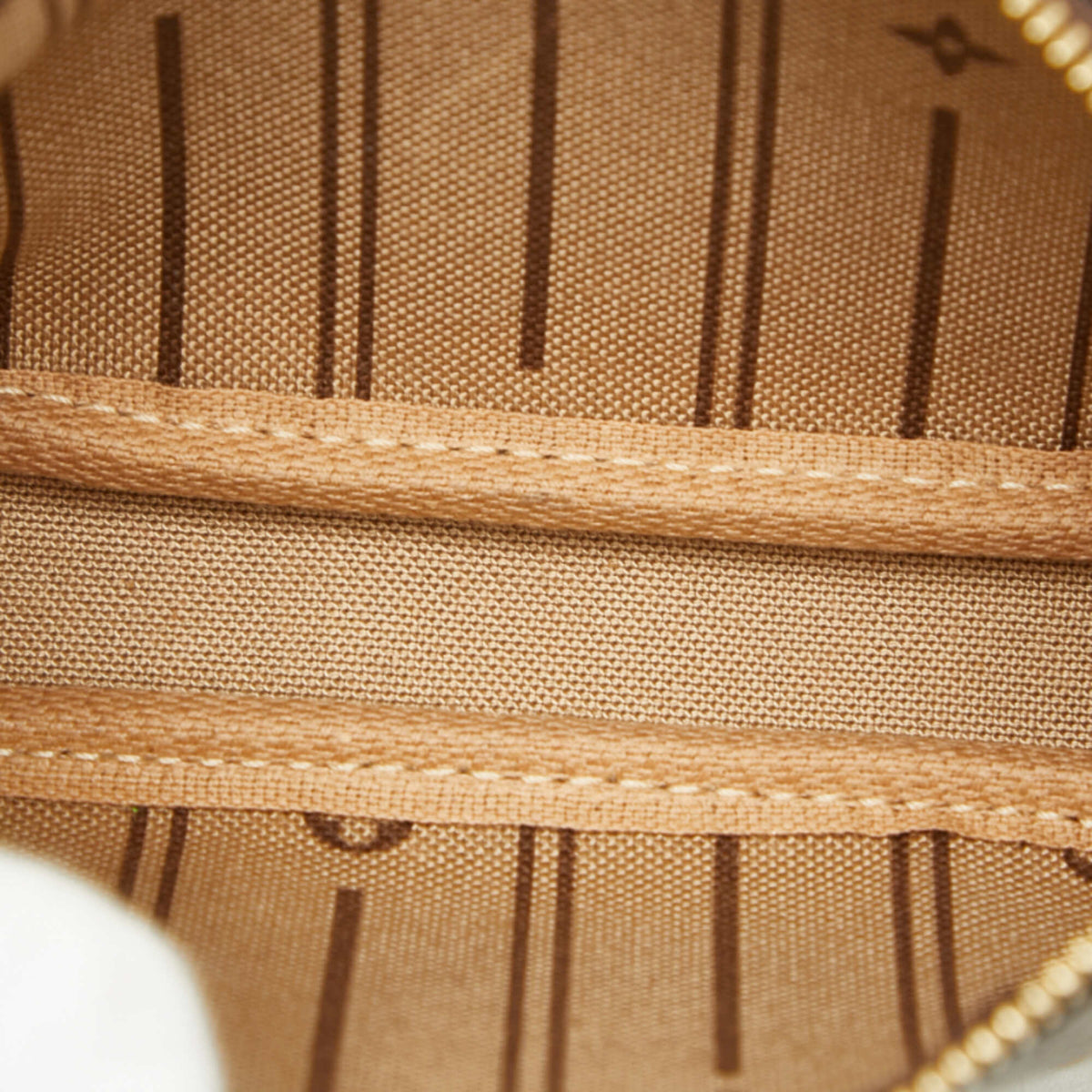 Louis Vuitton Brown Pvc Leather Handbag Pochette Pouch (Pre-Owned)