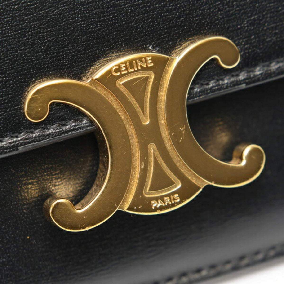 Celine Black Leather Coin Purse/Coin Case (Pre-Owned)