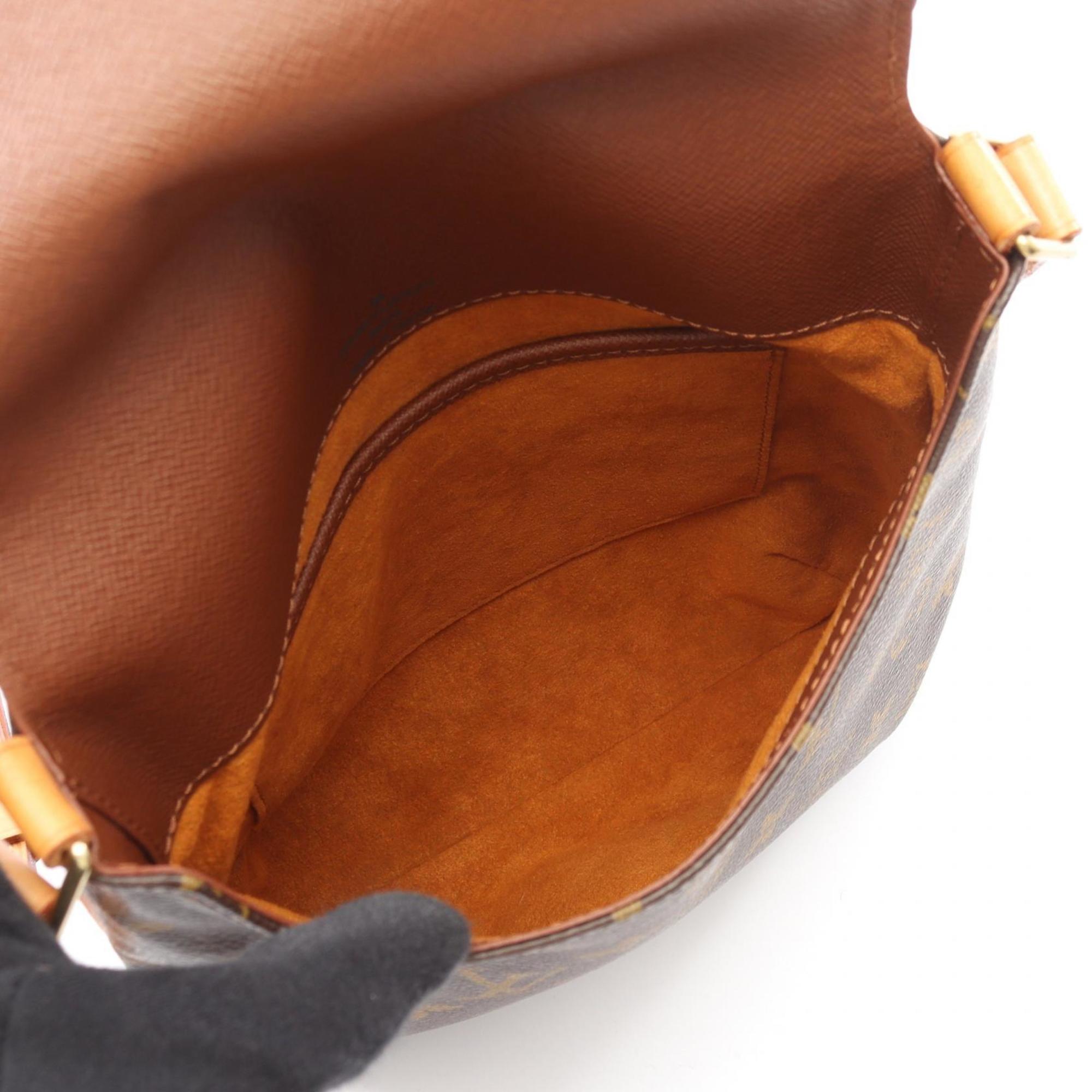 Louis Vuitton Monogram Brown Coated Canvas Leather Shoulder Bag (Pre-Owned)