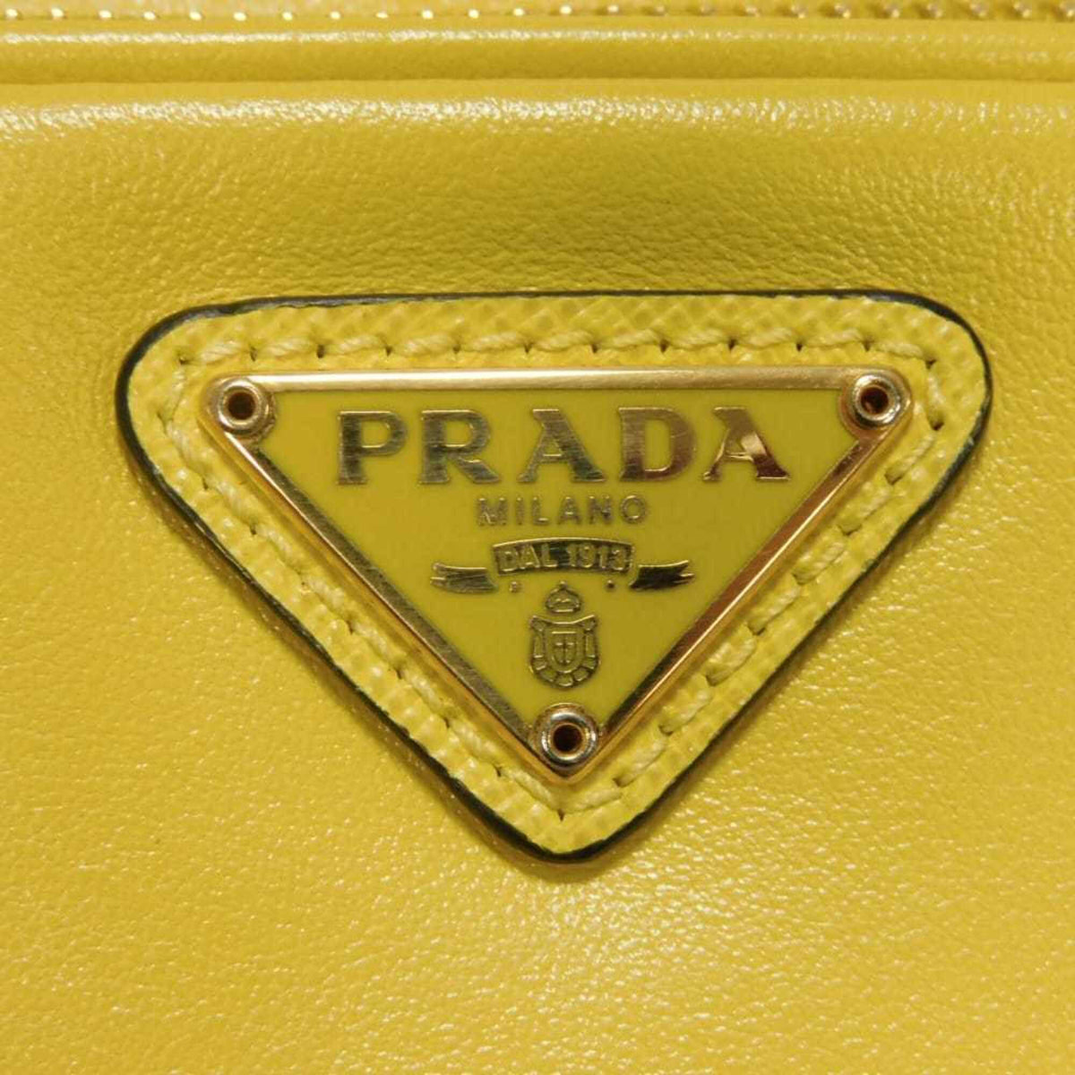 Prada Yellow Leather Handbag (Pre-Owned)