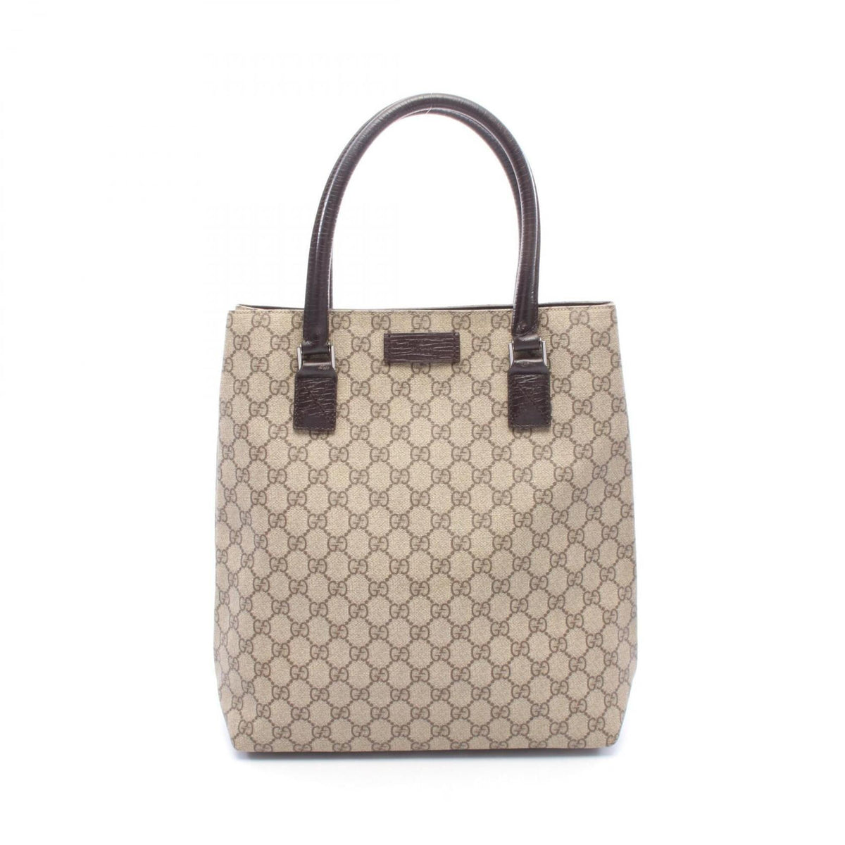 Gucci Beige Brown Pvc Leather Handbag Tote Bag (Pre-Owned)