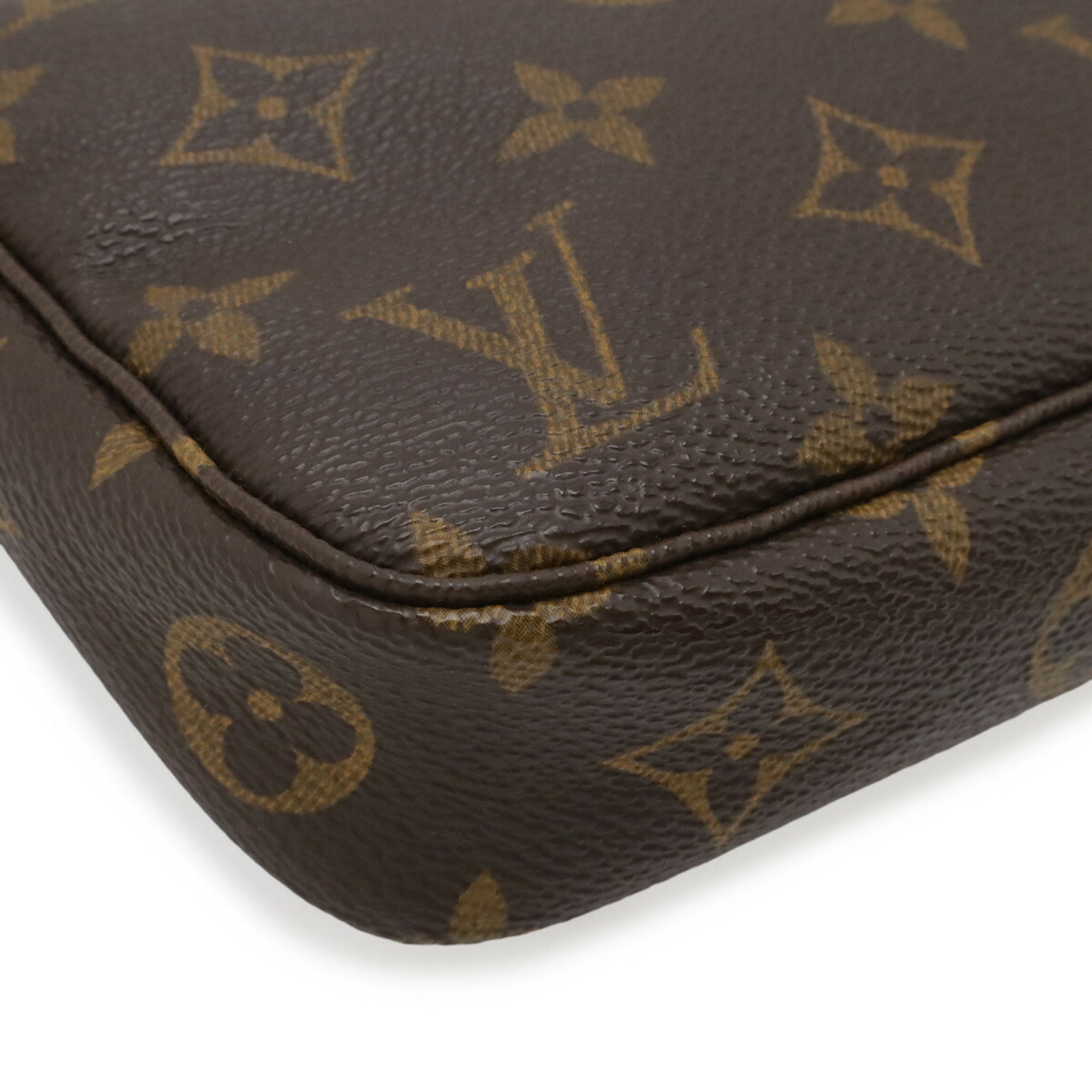 Louis Vuitton Brown Monogram Monogram Canvas Pvc Coated Canvas Handbag Pochette Pouch (Pre-Owned)