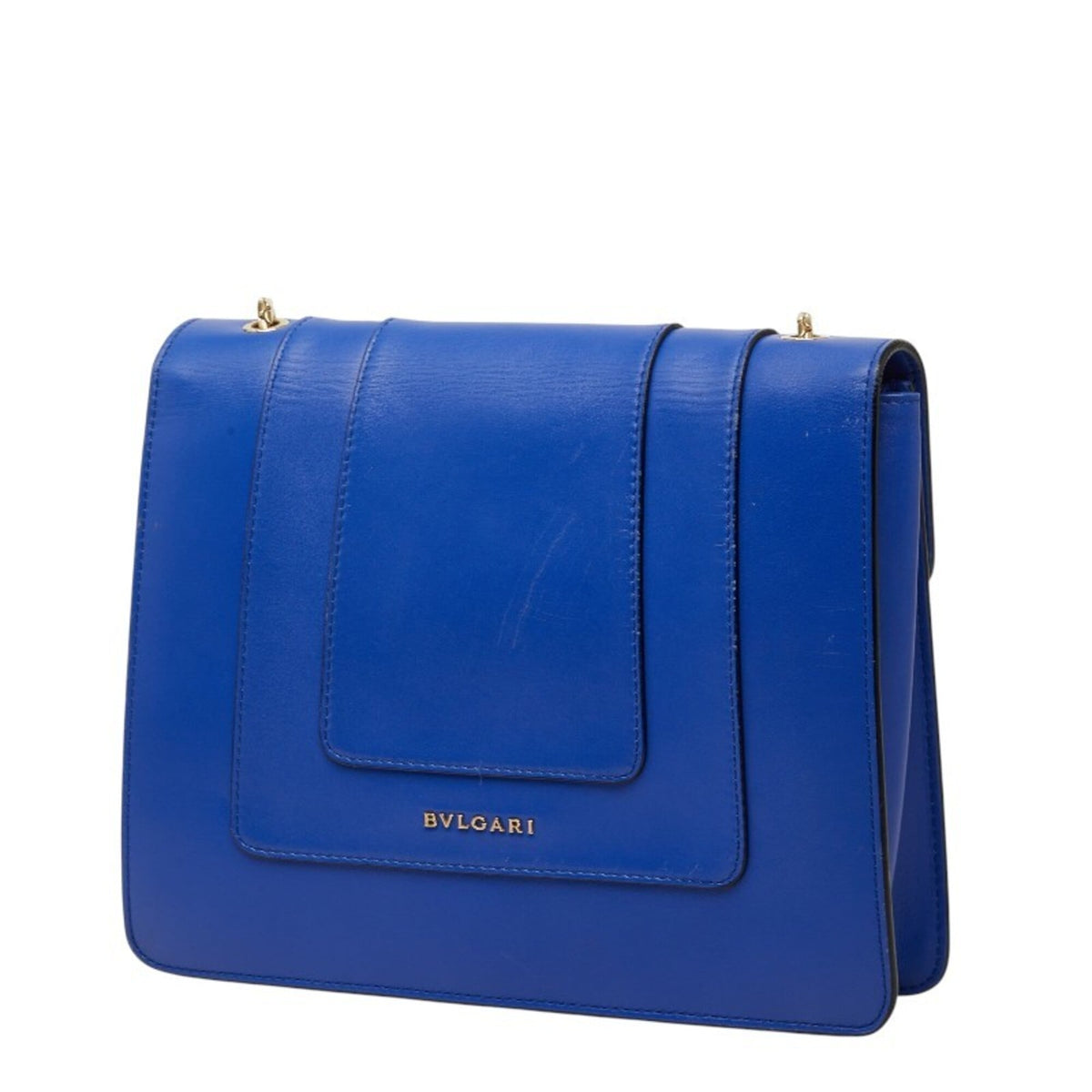 Bvlgari Blue Leather Shoulder Bag (Pre-Owned)