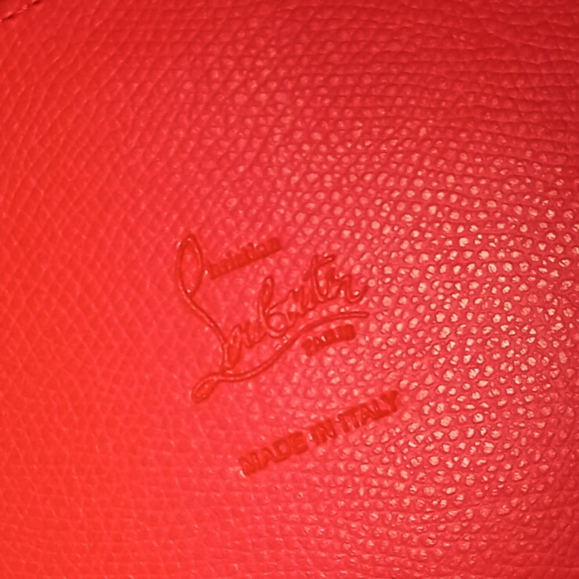 Christian Louboutin Red Color Leather Shoulder Bag (Pre-Owned)