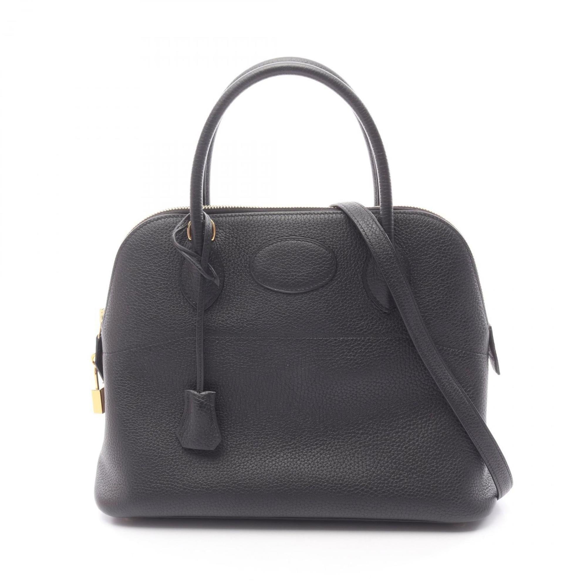Hermes Black Taurillon Clemence Leather Handbag (Pre-Owned)