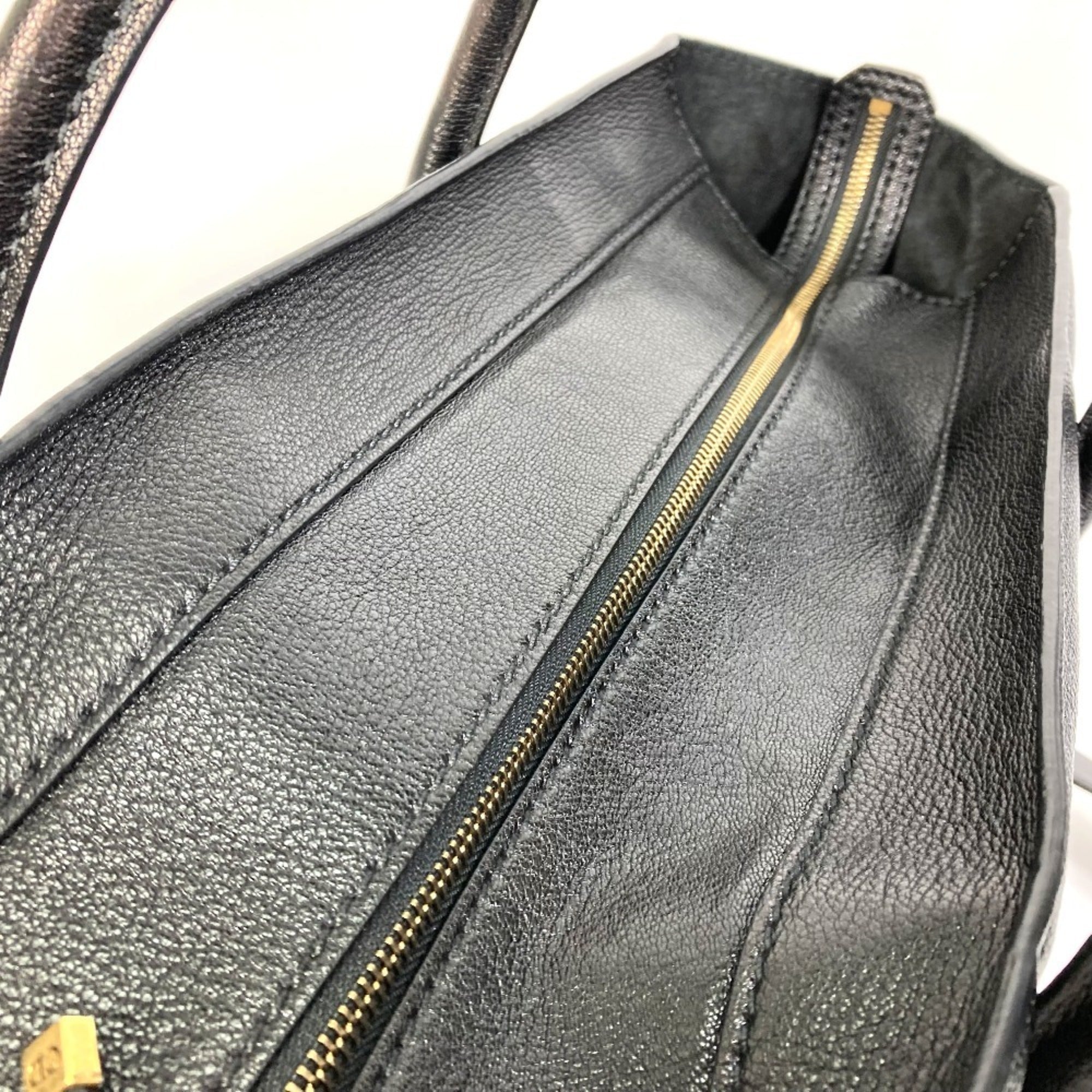 Christian Dior Black Leather Shoulder Bag Tote Bag (Pre-Owned)