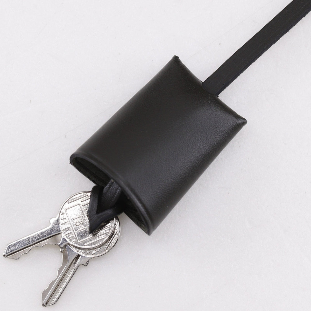 Hermes Her Bag Black Leather Handbag Pouch (Pre-Owned)