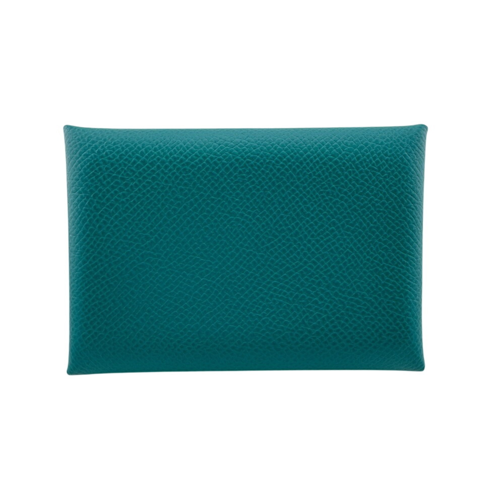 Hermes Green Epsom Leather Coin Purse/Coin Case (Pre-Owned)