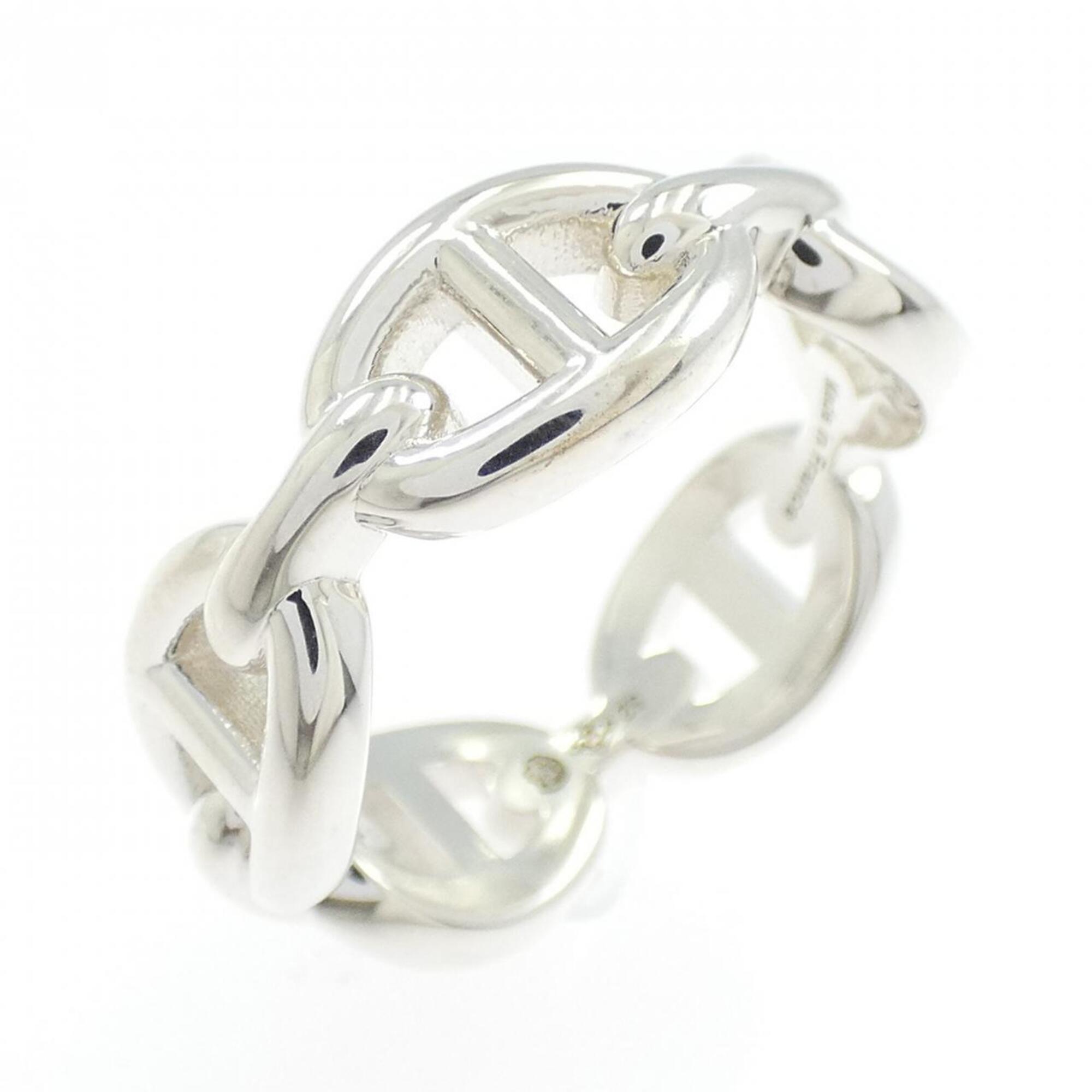 Hermes Silver 925 Band Ring (Pre-Owned)