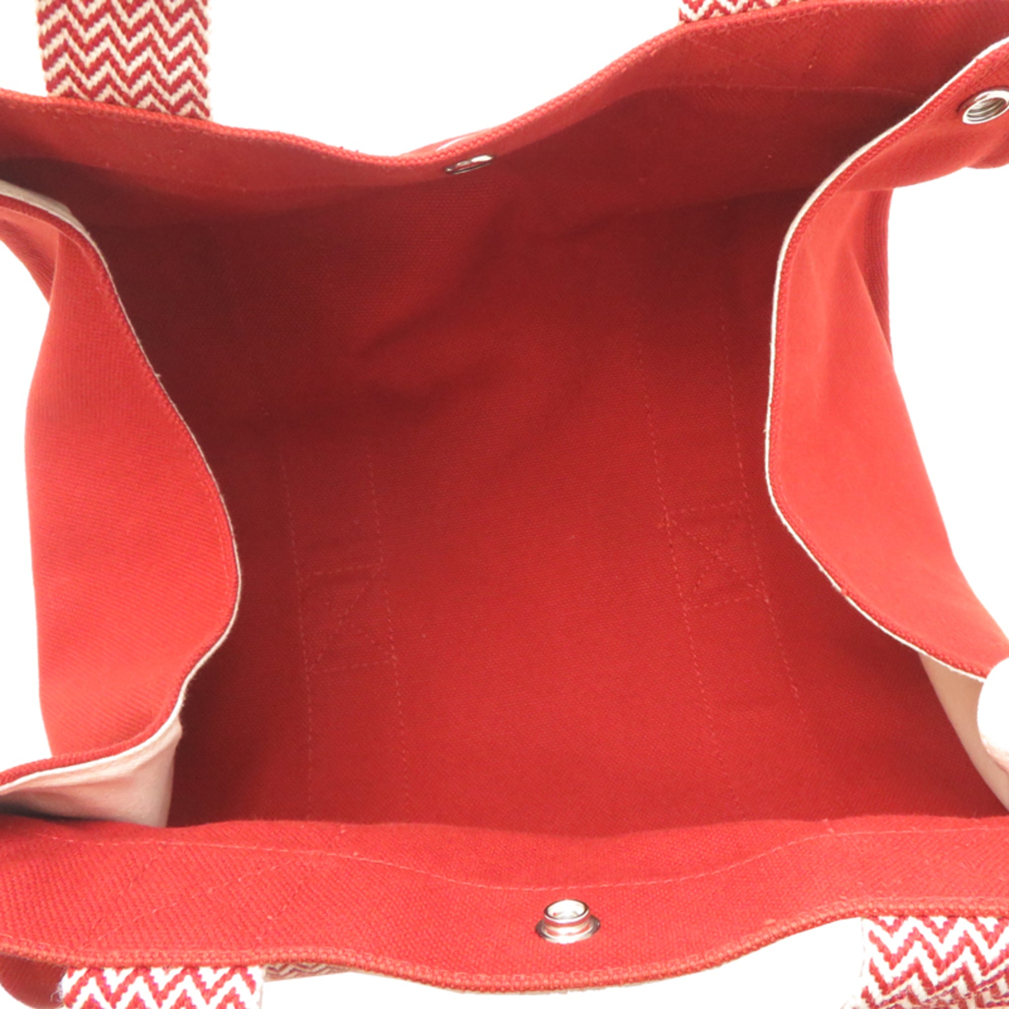 Hermes Orange Canvas Cotton Tote Bag (Pre-Owned)