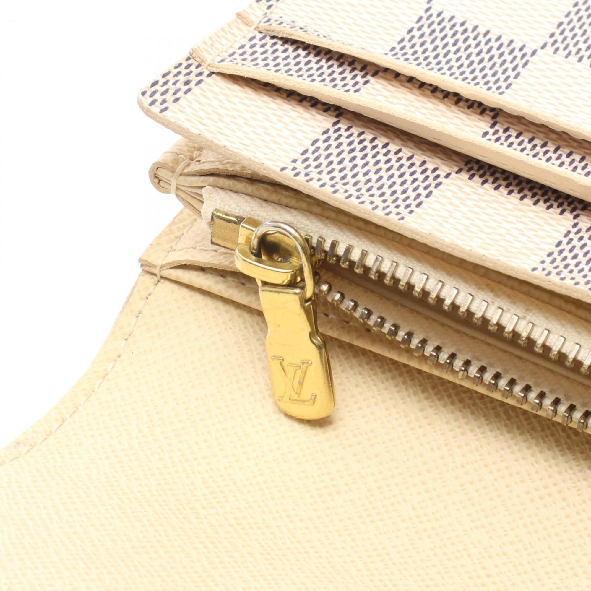 Louis Vuitton White Damier Azur Long Wallet (Bi-Fold) (Pre-Owned)