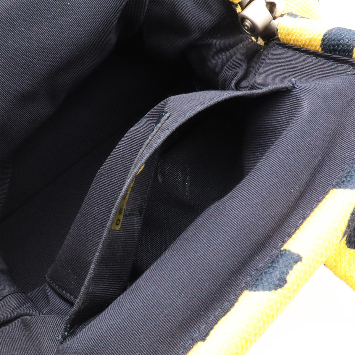 Chanel Black Yellow Canvas Handbag (Pre-Owned)