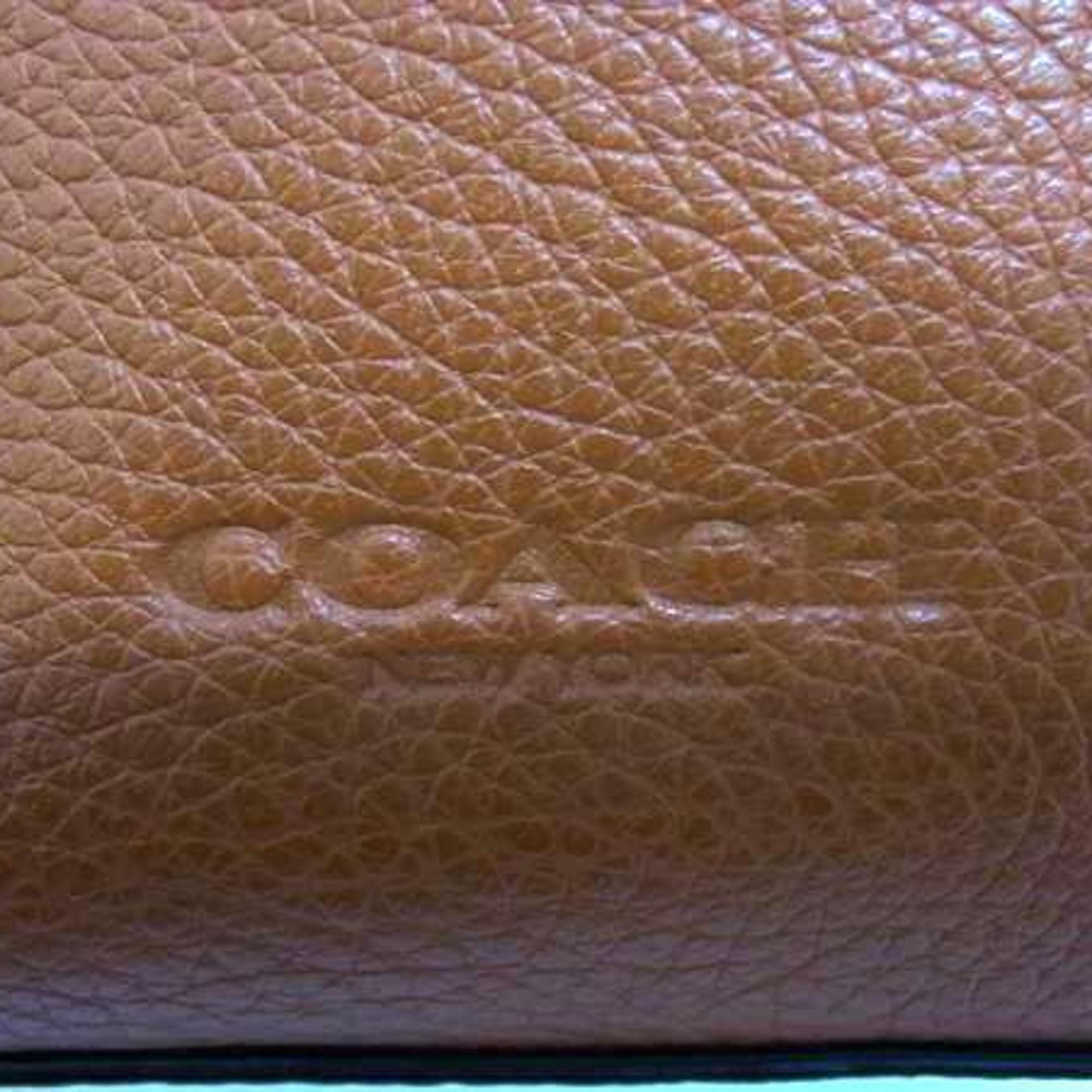 Coach Brown Leather Handbag Pochette Shoulder Bag Tote Bag (Pre-Owned)