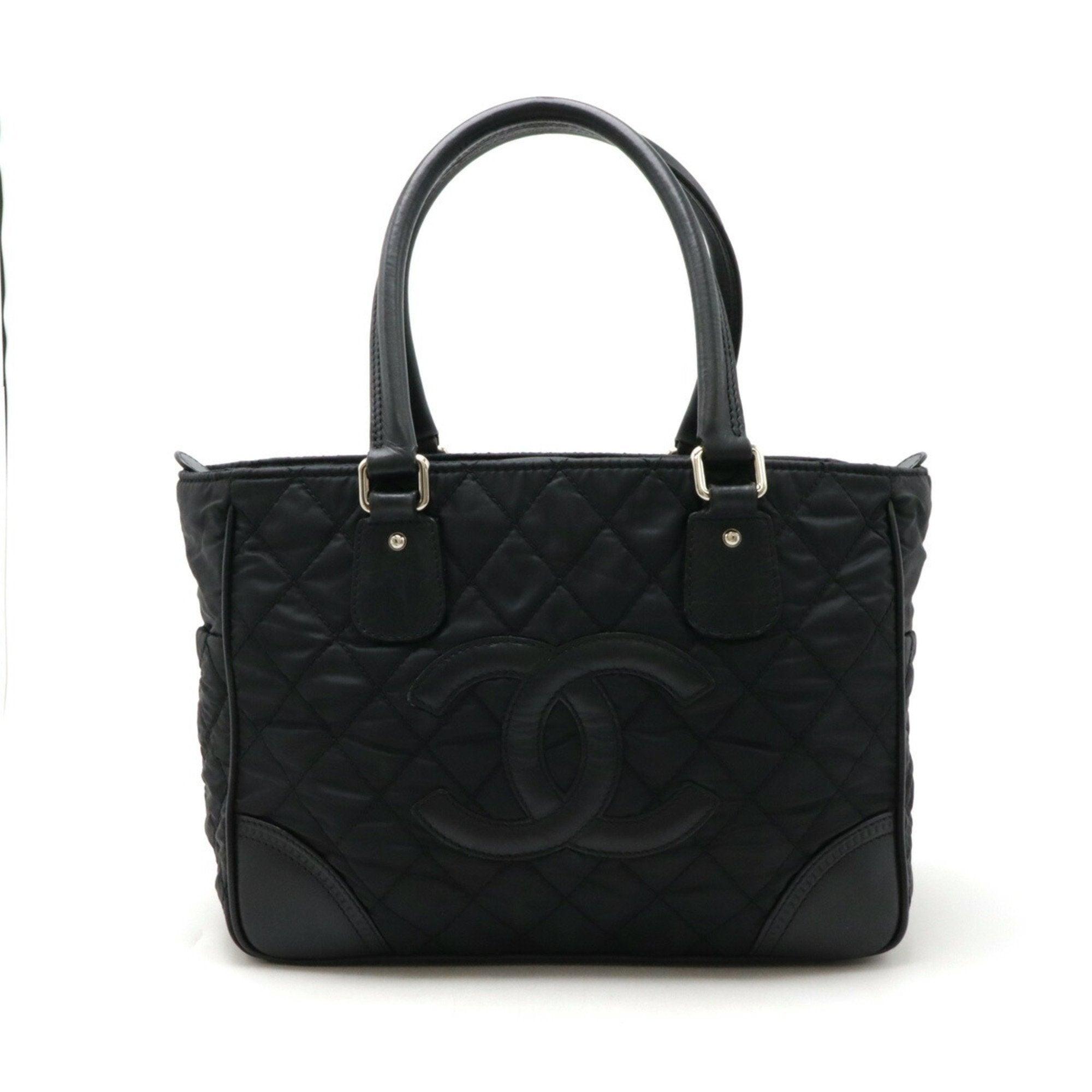 Chanel Black Leather Shoulder Bag Tote Bag (Pre-Owned)