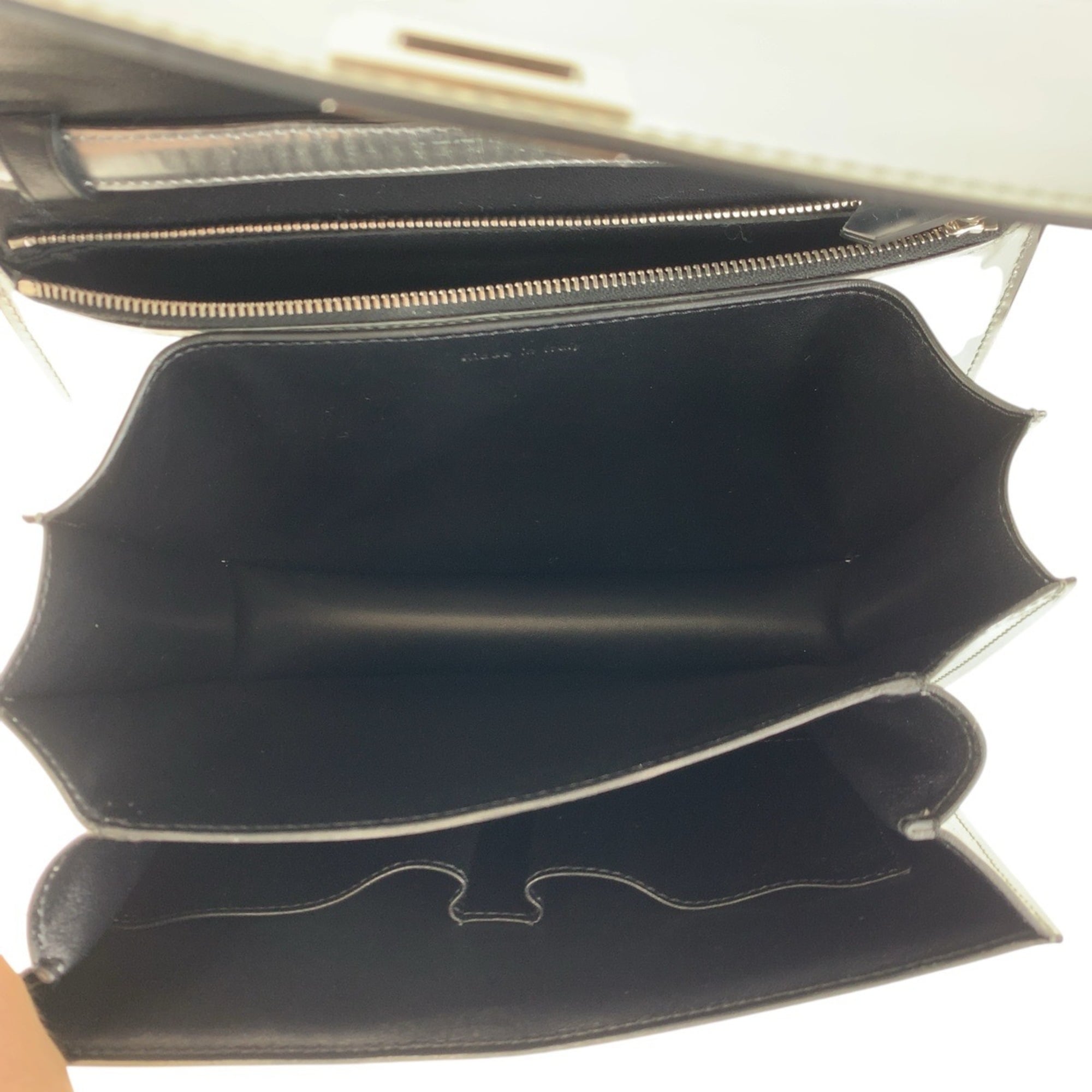 Celine Silver Leather Pochette Shoulder Bag (Pre-Owned)