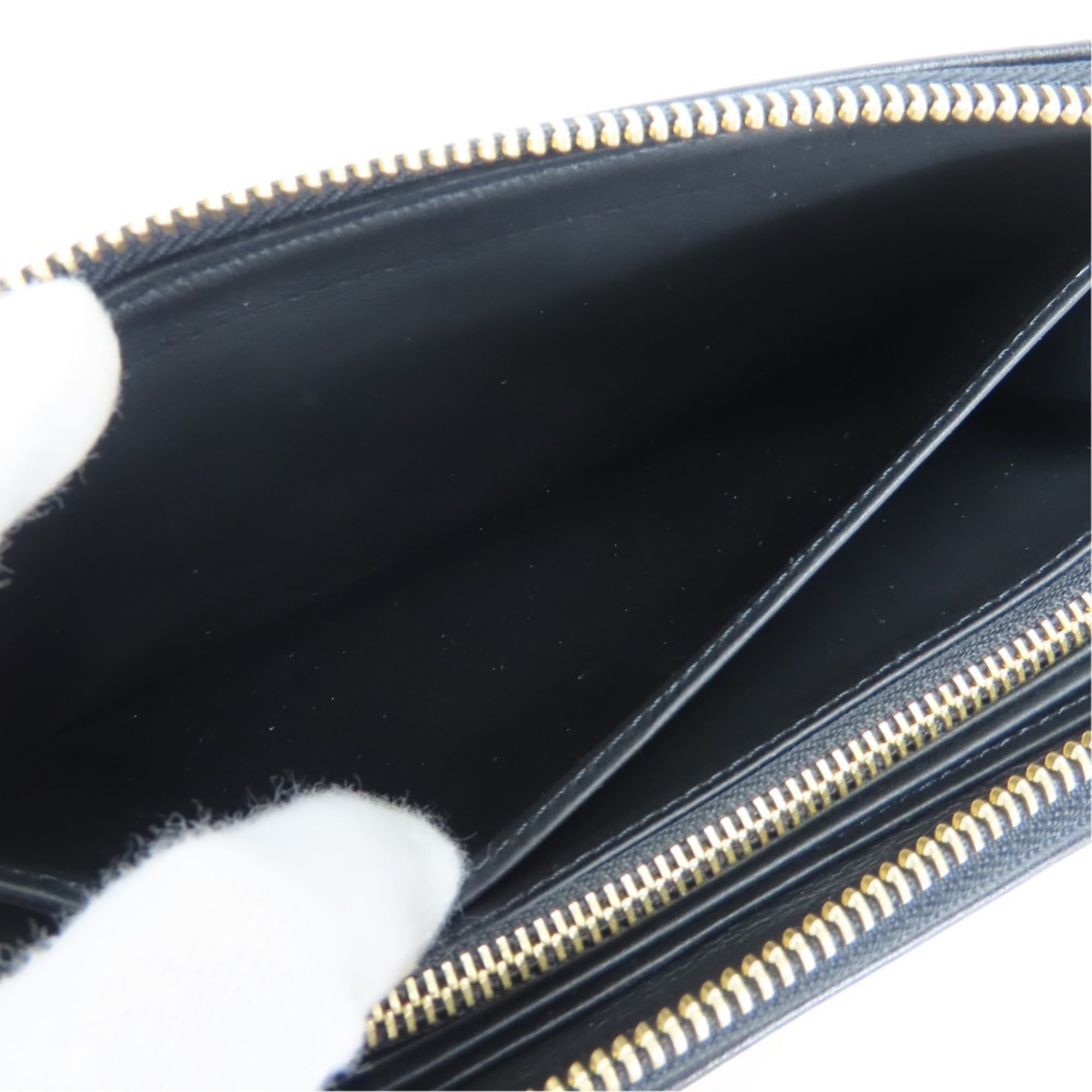 Louis Vuitton Black Noir Leather Coin Purse/Coin Case (Pre-Owned)