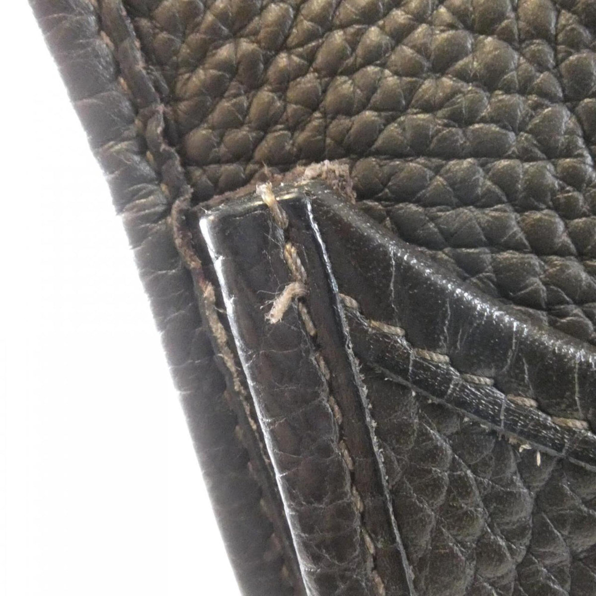 Hermes Ebene Taurillon Clemence Leather Shoulder Bag (Pre-Owned)