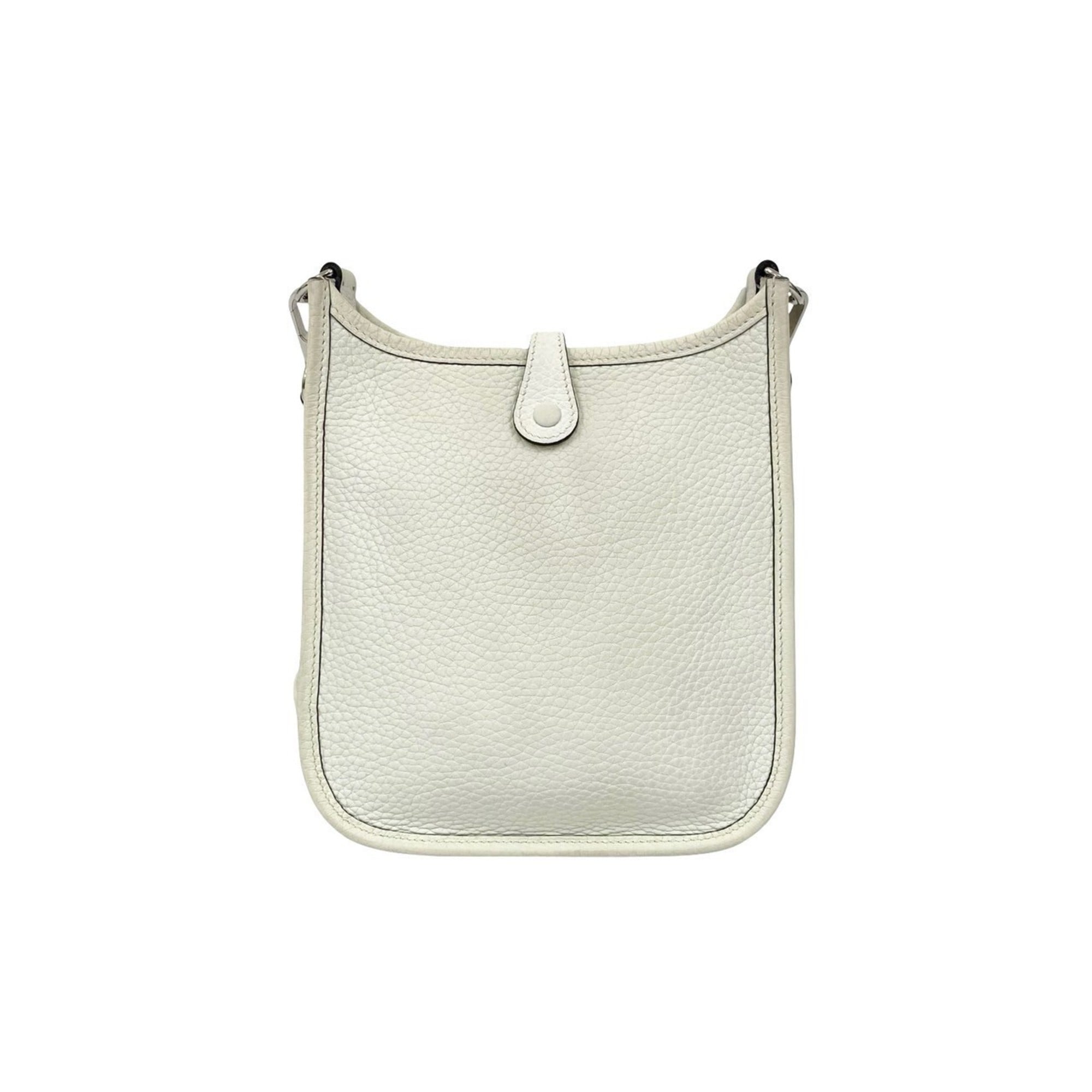 Hermes White Taurillon Clemence Leather Pochette Shoulder Bag (Pre-Owned)