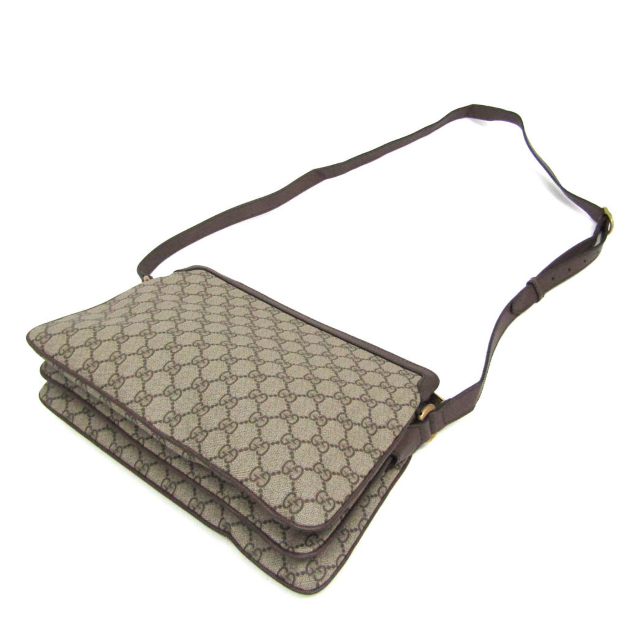 Gucci Ophidia Beige Pvc Shoulder Bag (Pre-Owned)
