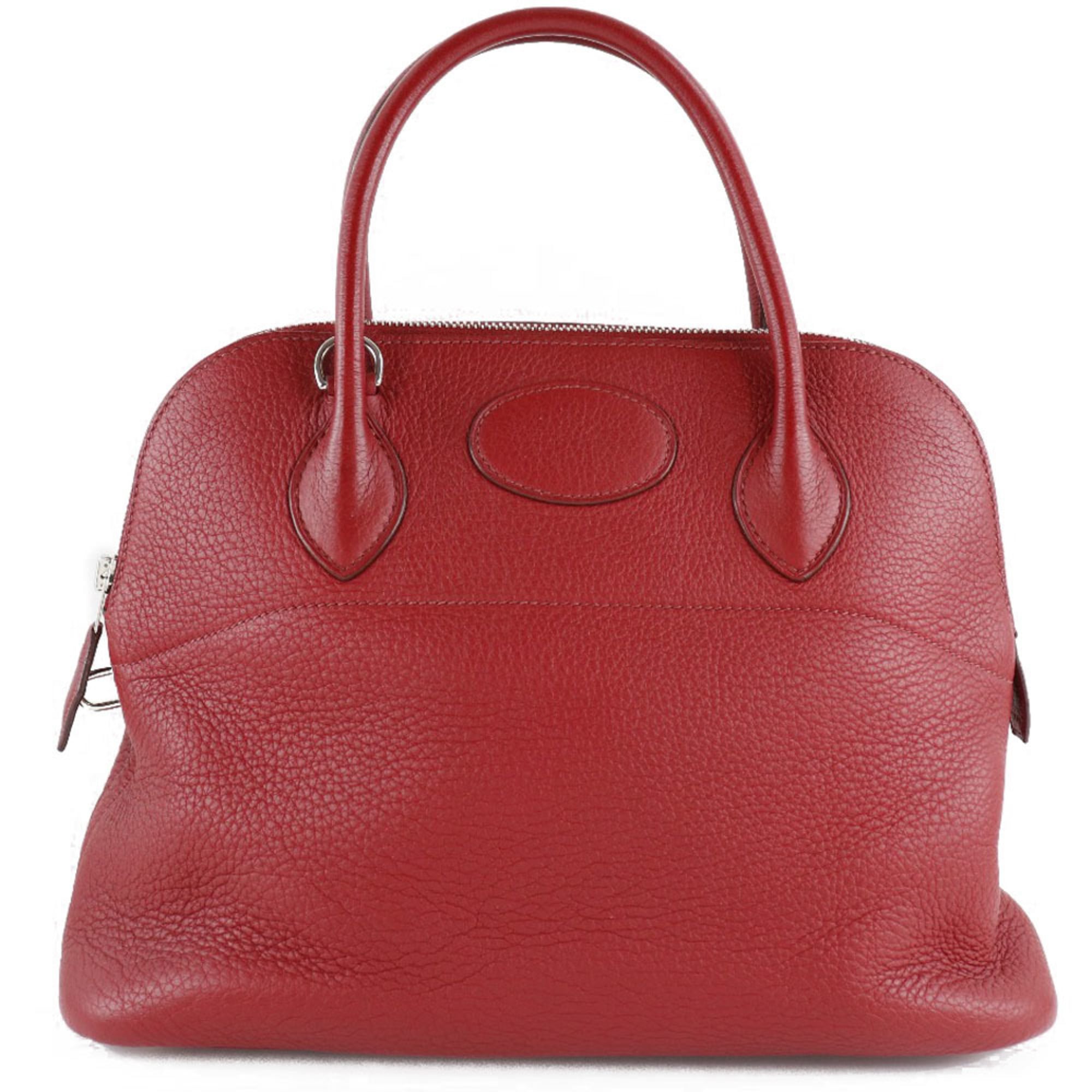Hermes Bolide Red Color Rouge H Taurillon Clemence Leather Handbag (Pre-Owned)