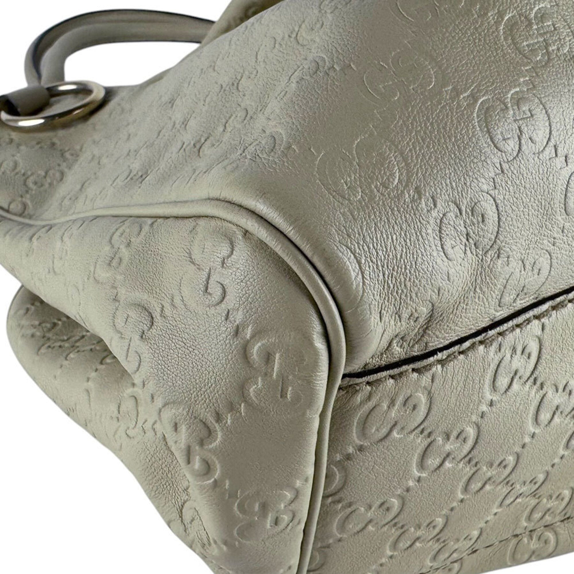 Gucci Light Beige Leather Handbag (Pre-Owned)