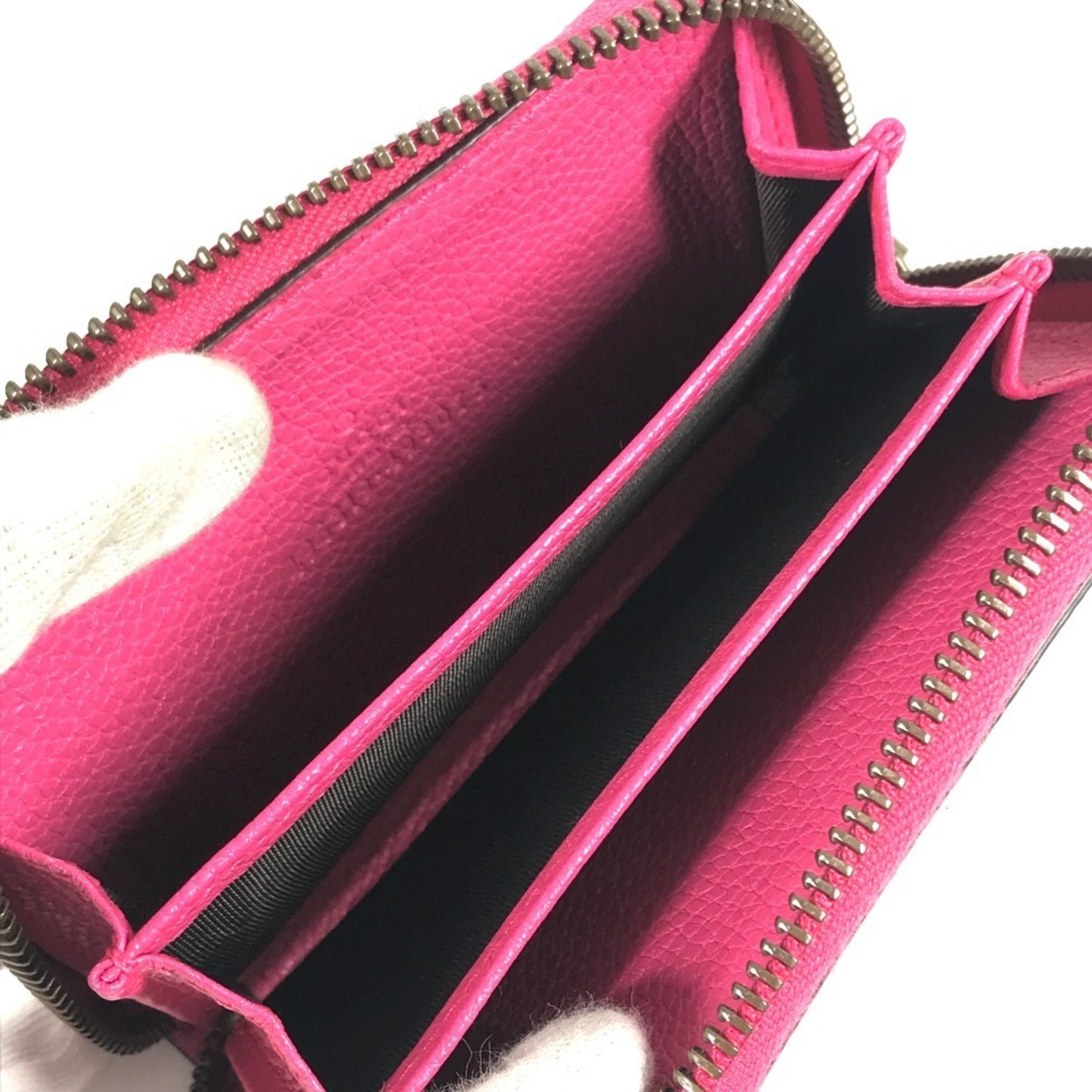 Gucci Pink Leather Coin Purse/Coin Case (Pre-Owned)