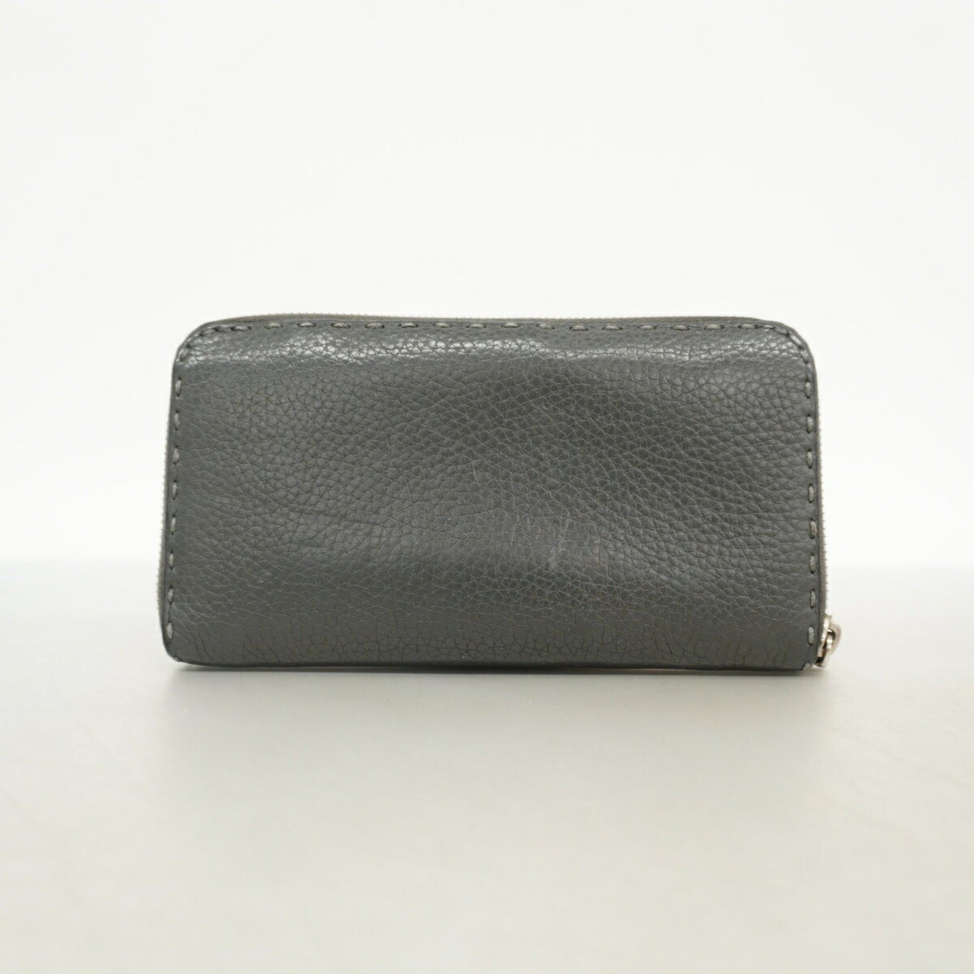 Fendi Black Leather Long Wallet (Bi-Fold) (Pre-Owned)