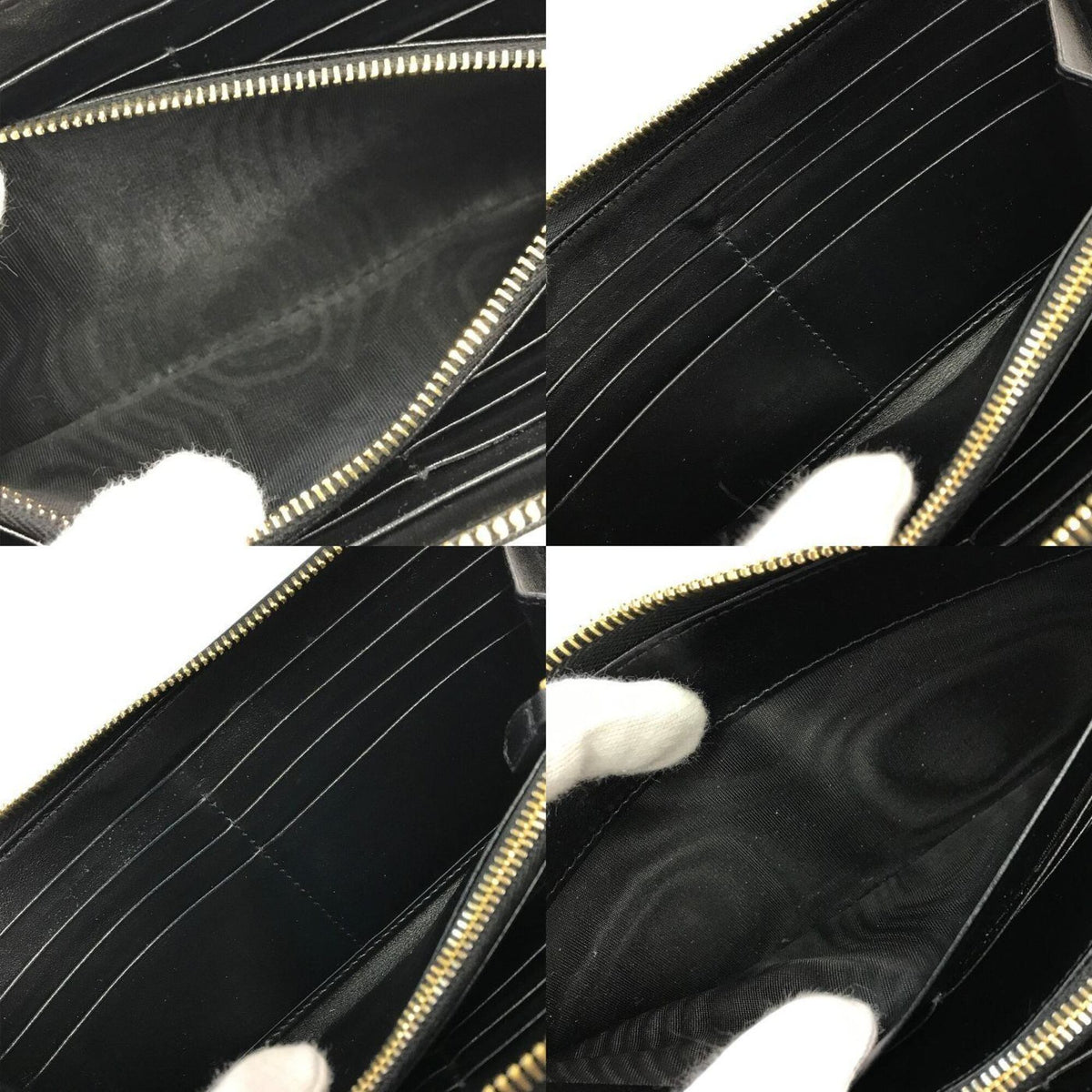 Prada Black Vitello Move Long Wallet (Bi-Fold) (Pre-Owned)