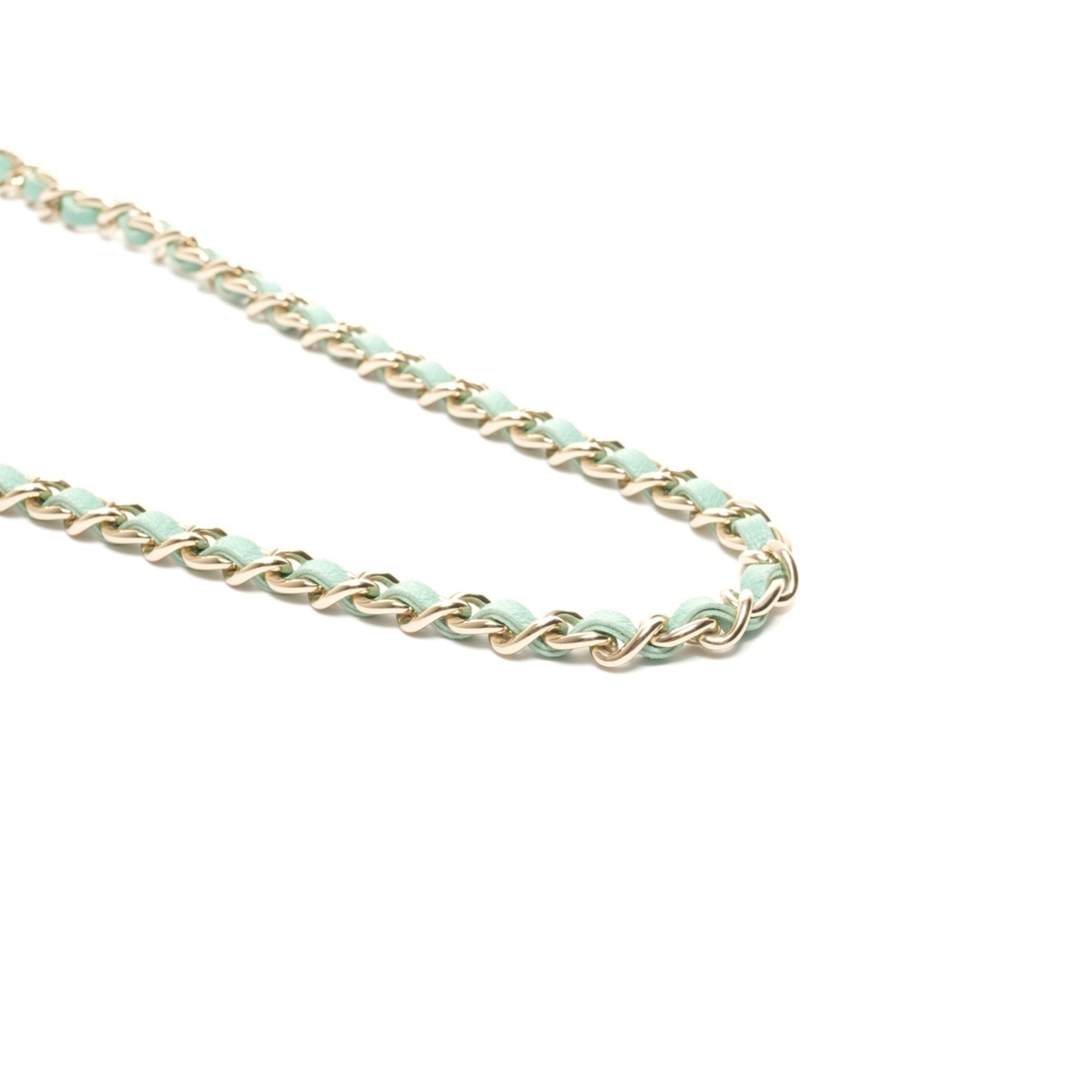 Chanel Green Tweed Pvc Shoulder Bag (Pre-Owned)