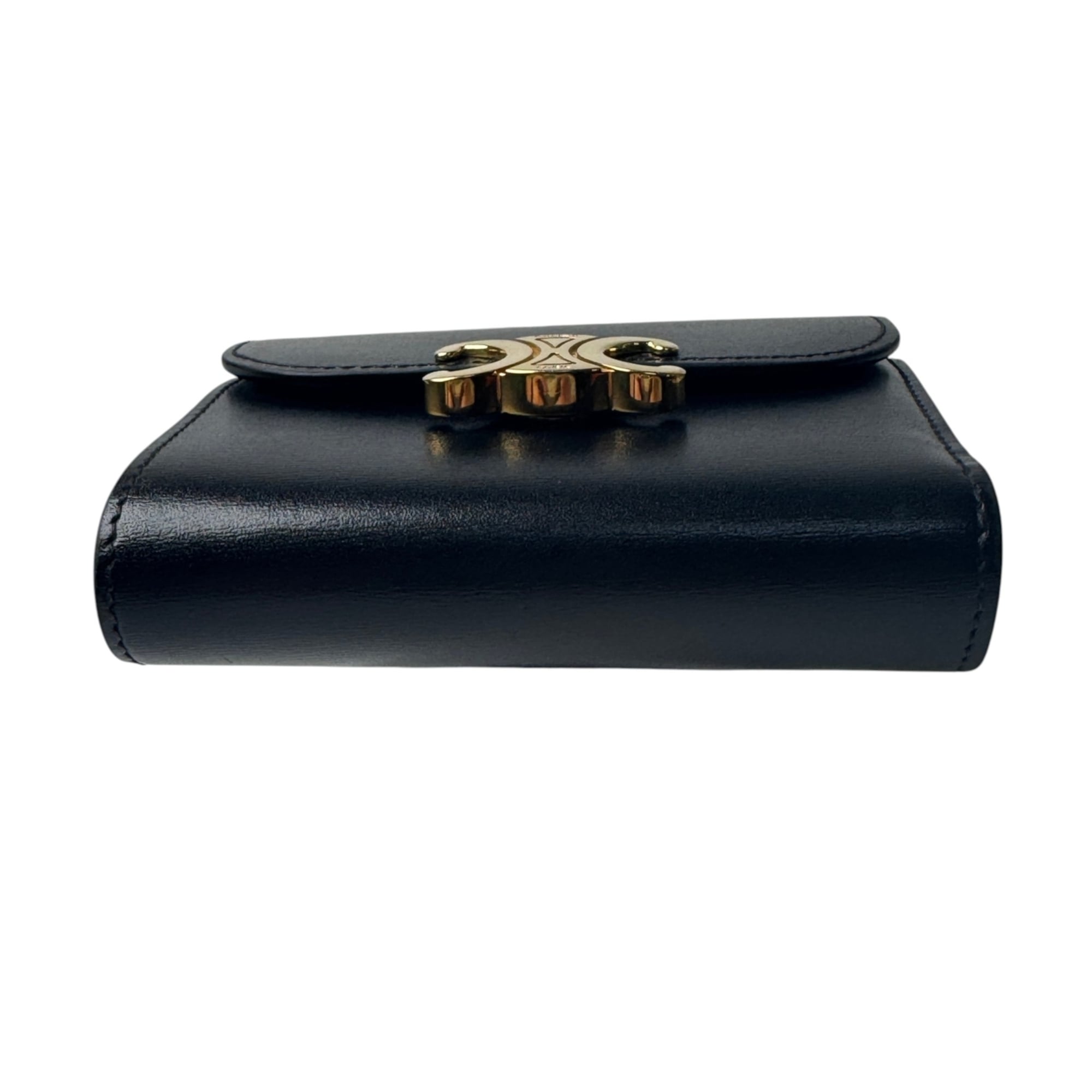 Celine Black Leather Wallet (Tri-Fold) (Pre-Owned)