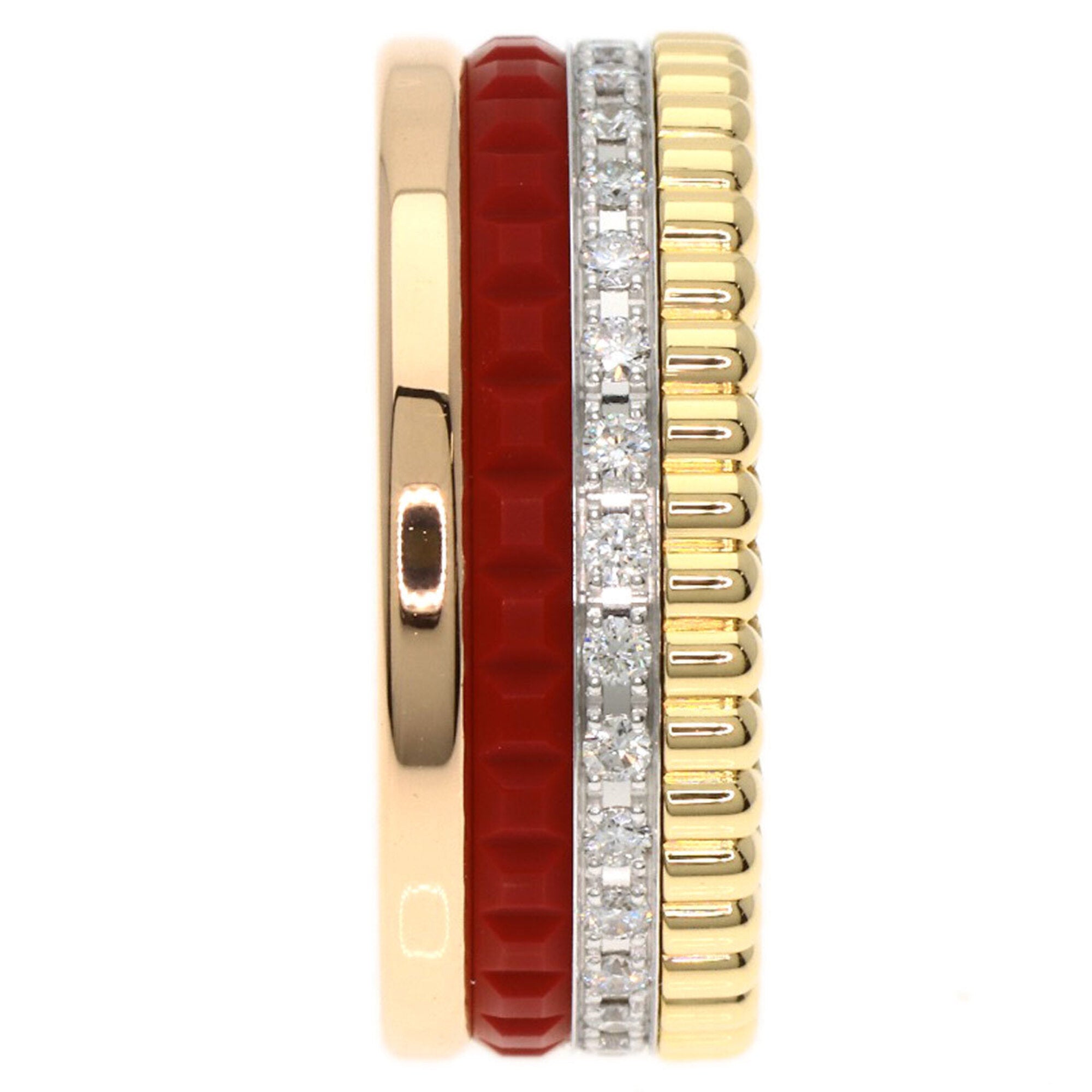 Boucheron Pink Gold Red Color Pink Gold (18K) Band Ring (Pre-Owned)