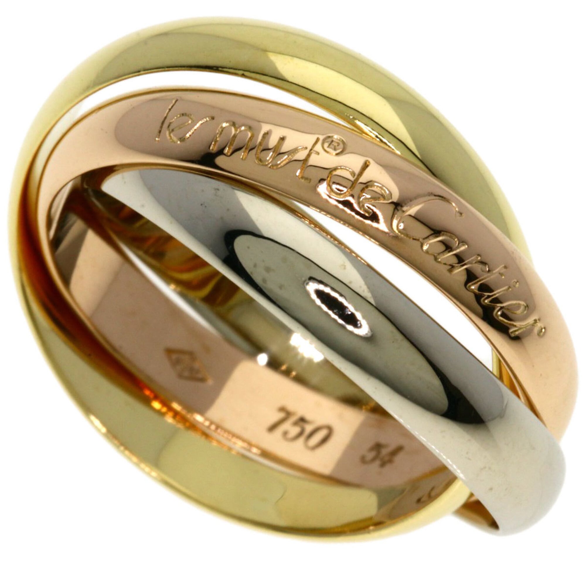 Cartier Trinity Yellow Gold (18K) Pink Gold (18K) White Gold (18K) Band Ring (Pre-Owned)