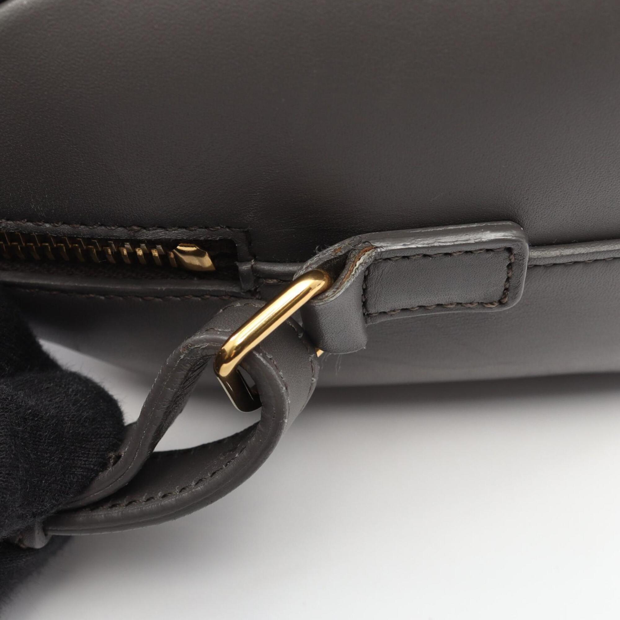 Yves Saint Laurent Gray Leather Handbag (Pre-Owned)