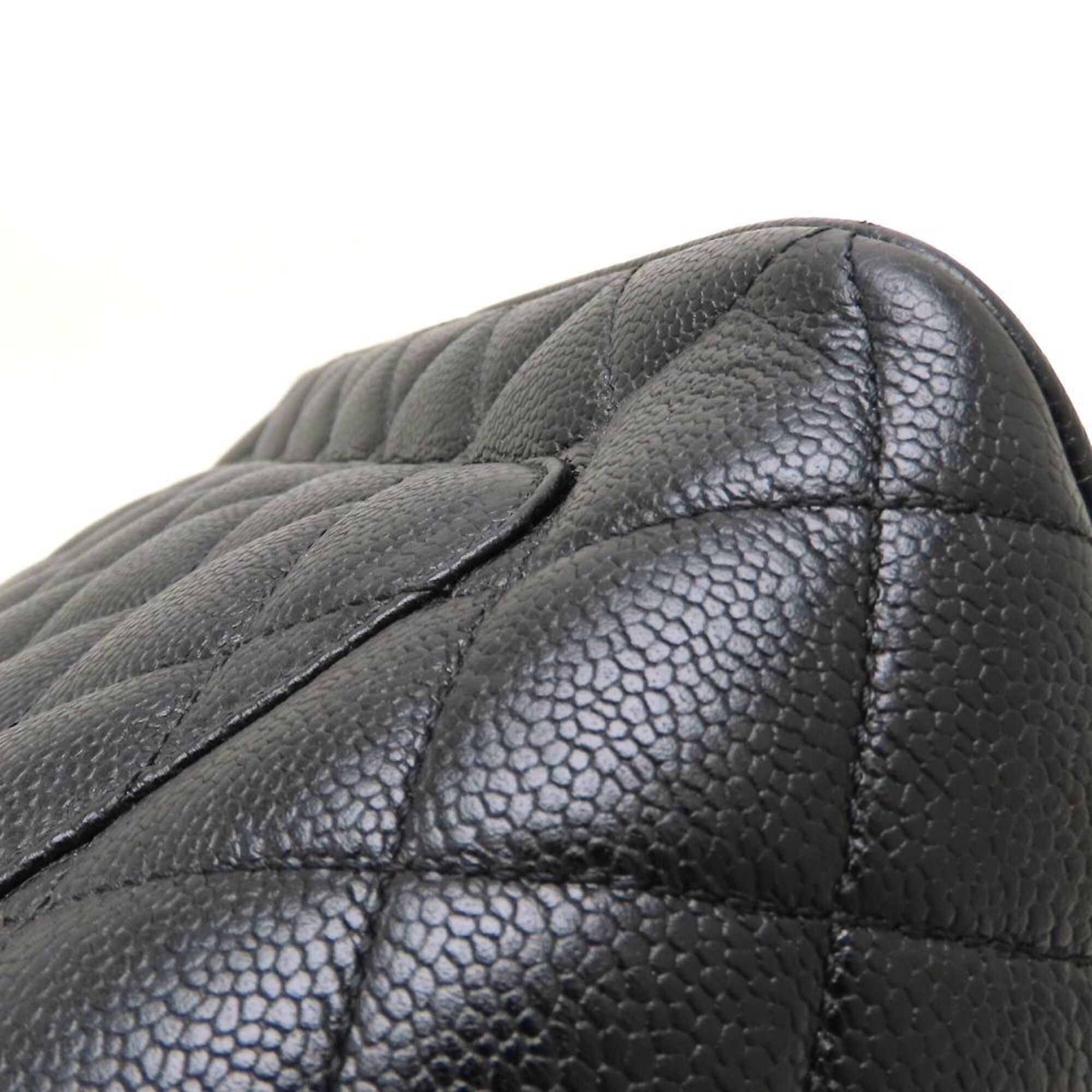 Chanel Black Grained Calfskin Tote Bag (Pre-Owned)