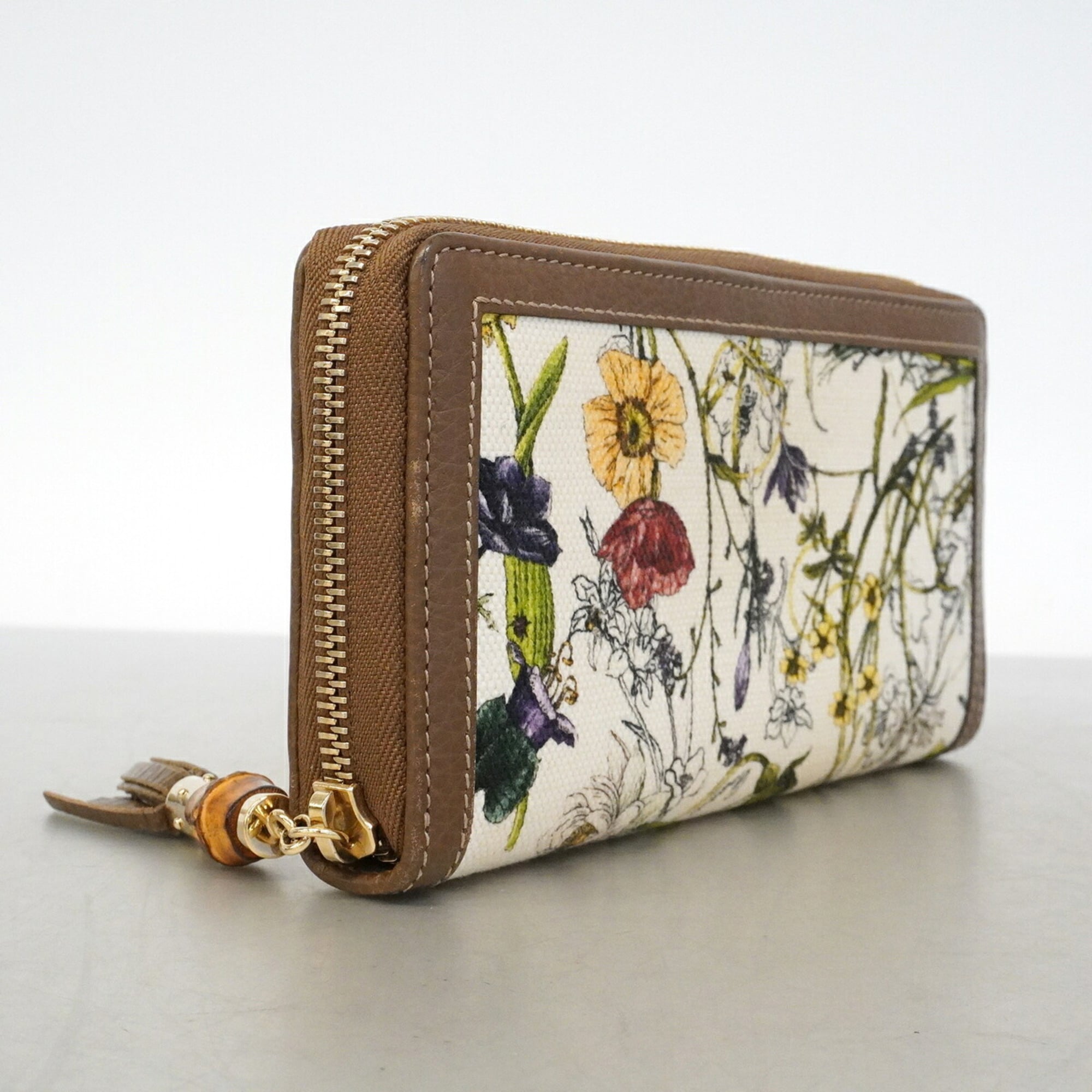 Gucci Brown Canvas Long Wallet (Bi-Fold) (Pre-Owned)