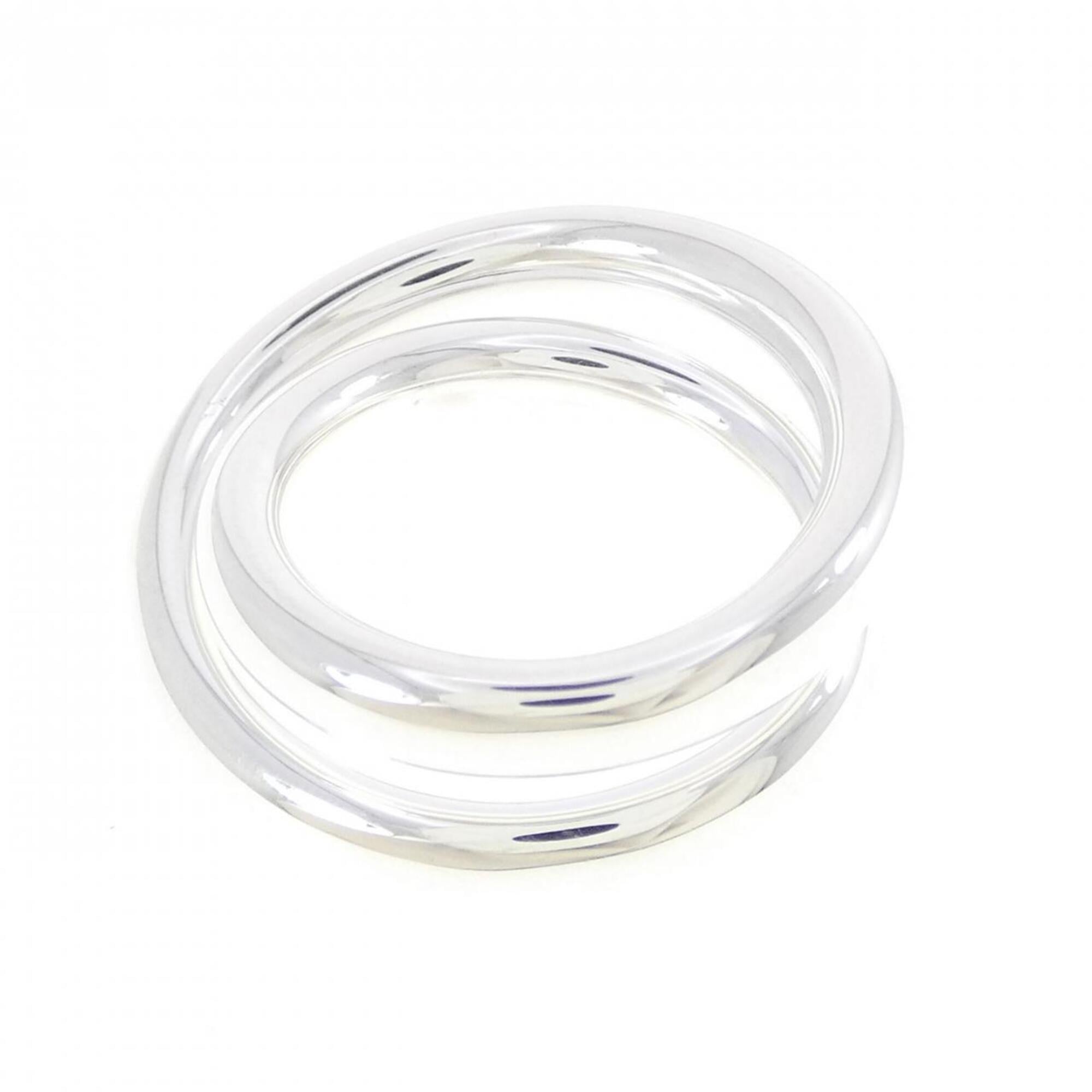 Hermes Silver 925 Band Ring (Pre-Owned)
