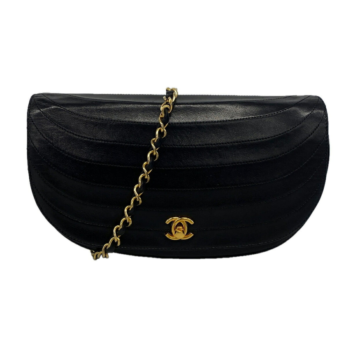 Chanel Black Leather Shoulder Bag (Pre-Owned)