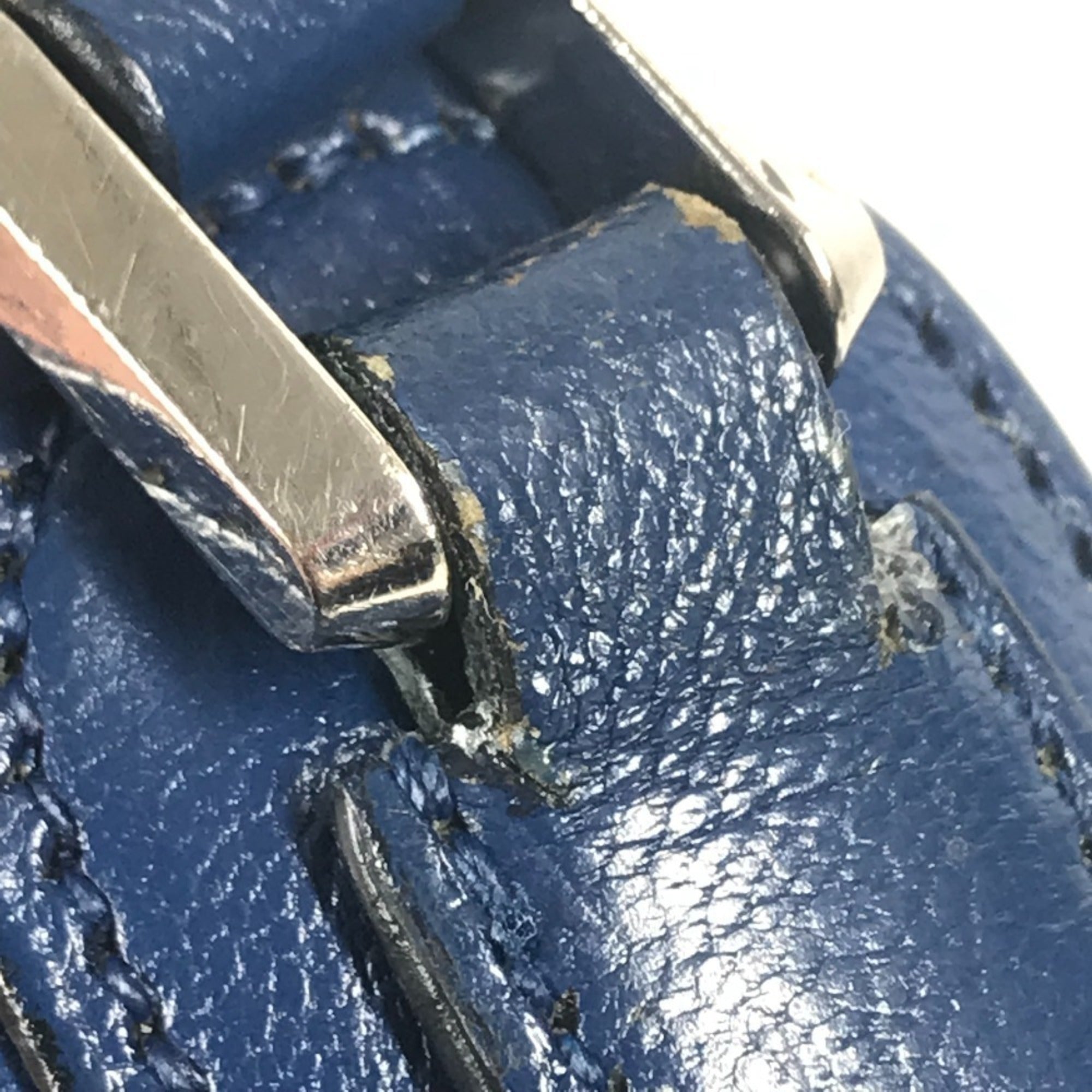 Hermes Blue Epsom Leather Pochette Shoulder Bag (Pre-Owned)