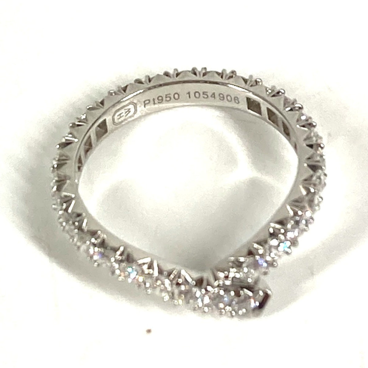 Harry Winston Silver Platinum 950 Band Ring (Pre-Owned)