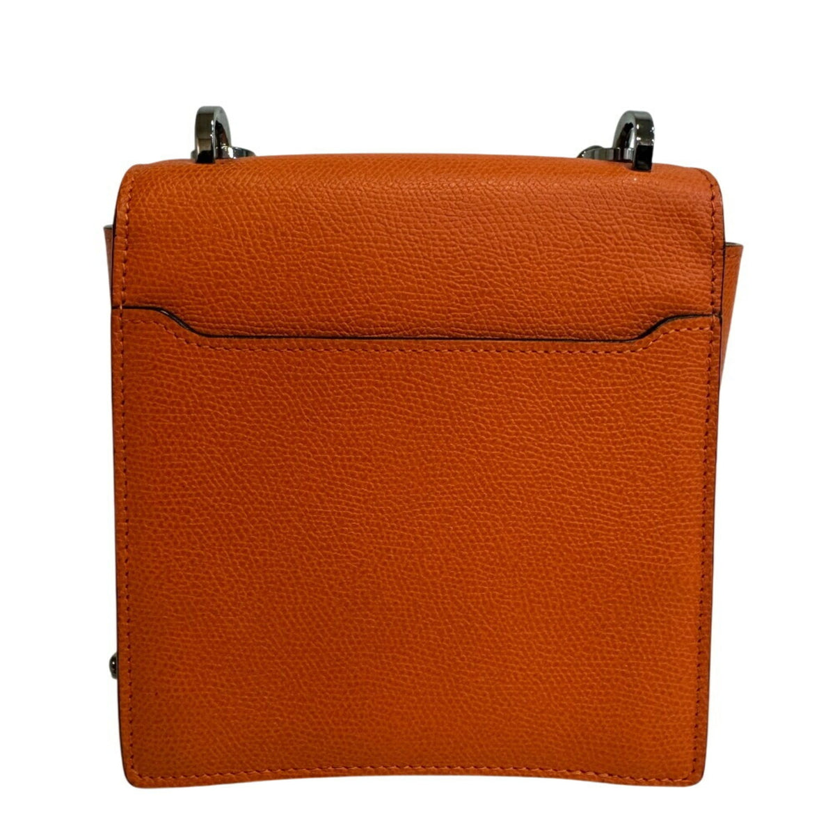 Valextra Orange Leather Shoulder Bag (Pre-Owned)