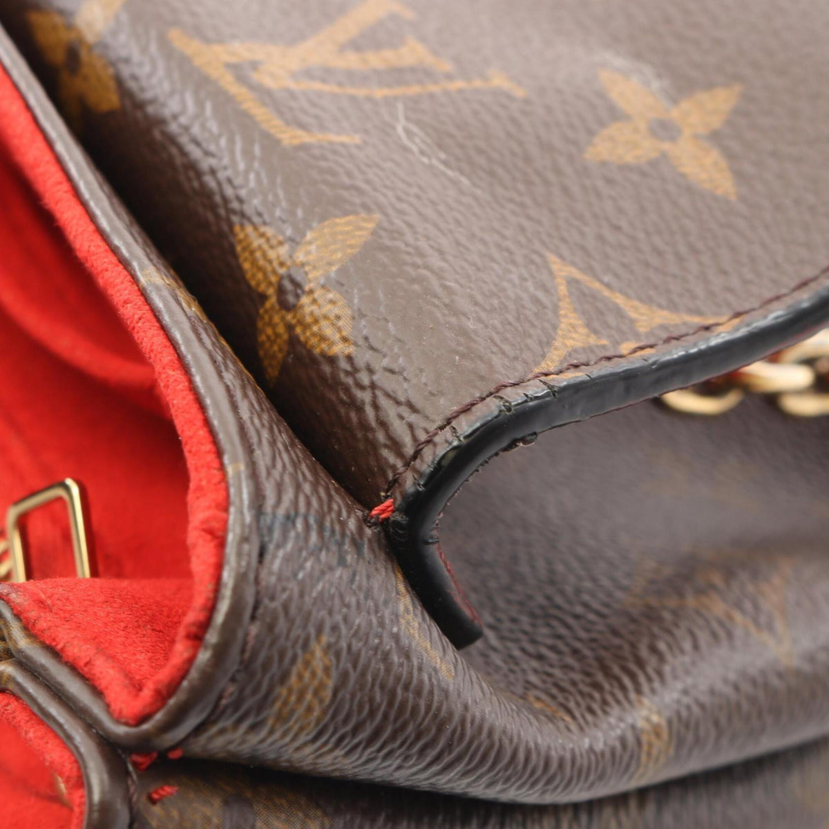 Louis Vuitton Brown Cerise Monogram Red Color Monogram Leather Handbag Shoulder Bag (Pre-Owned)