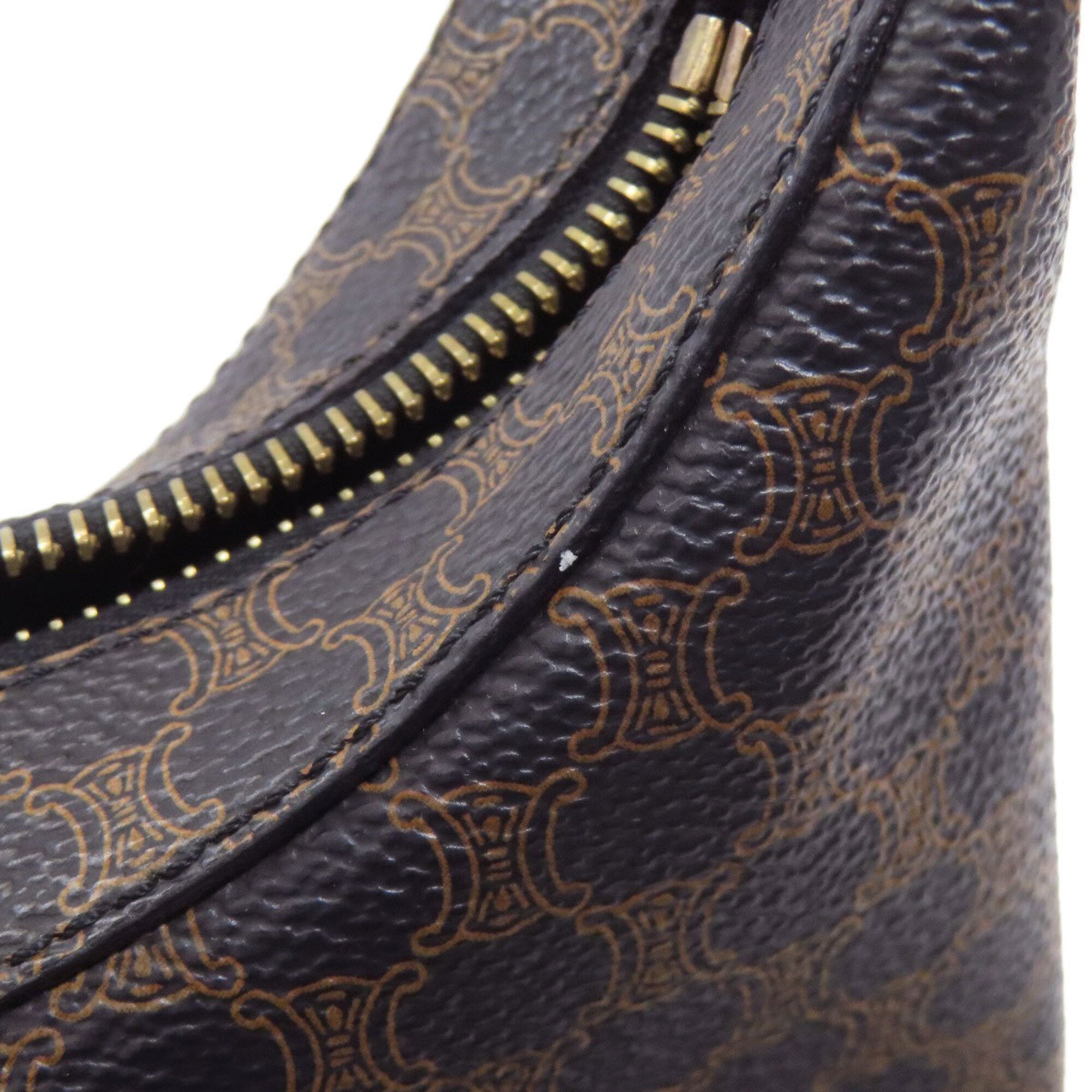 Celine Macadam Dark Brown Pvc Shoulder Bag (Pre-Owned)
