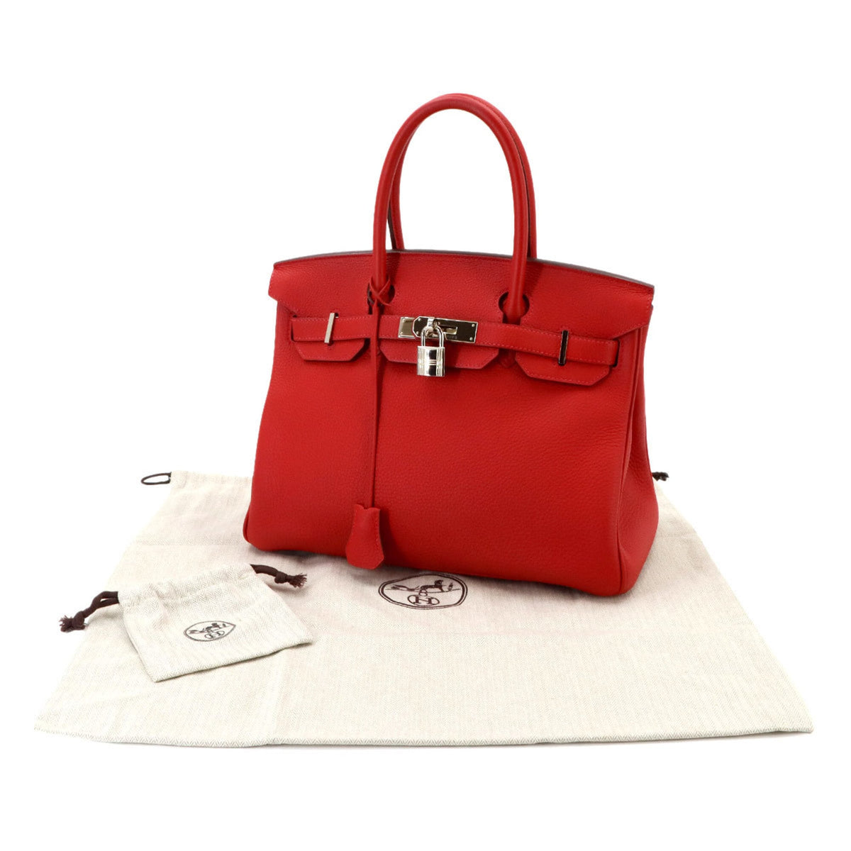 Hermes Red Color Togo Leather Handbag (Pre-Owned)