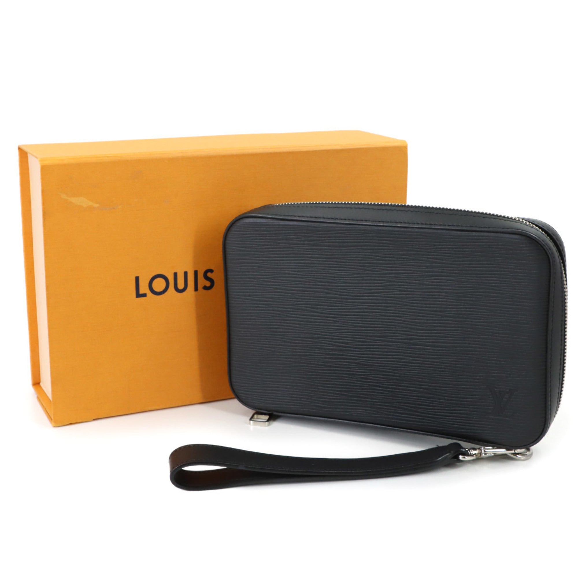 Louis Vuitton Black Noir Epi Leather Long Wallet (Bi-Fold) (Pre-Owned)