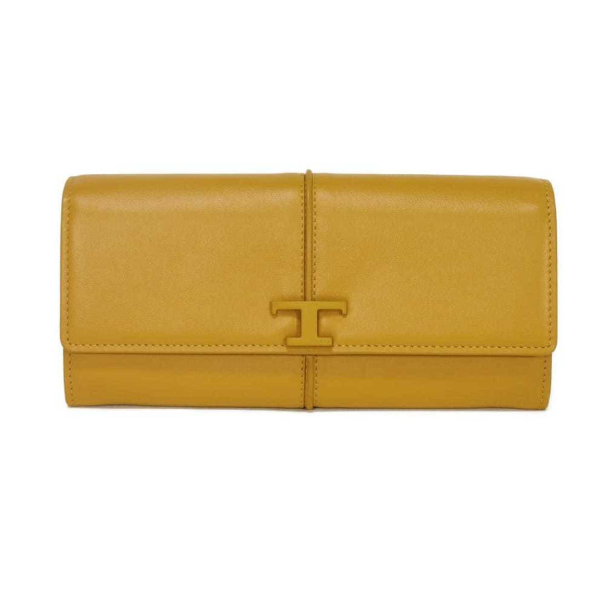 Tod's Mustard Yellow Leather Long Wallet (Bi-Fold) (Pre-Owned)