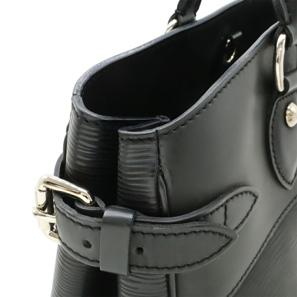 Louis Vuitton Noir Epi Leather Handbag Shoulder Bag Tote Bag (Pre-Owned)