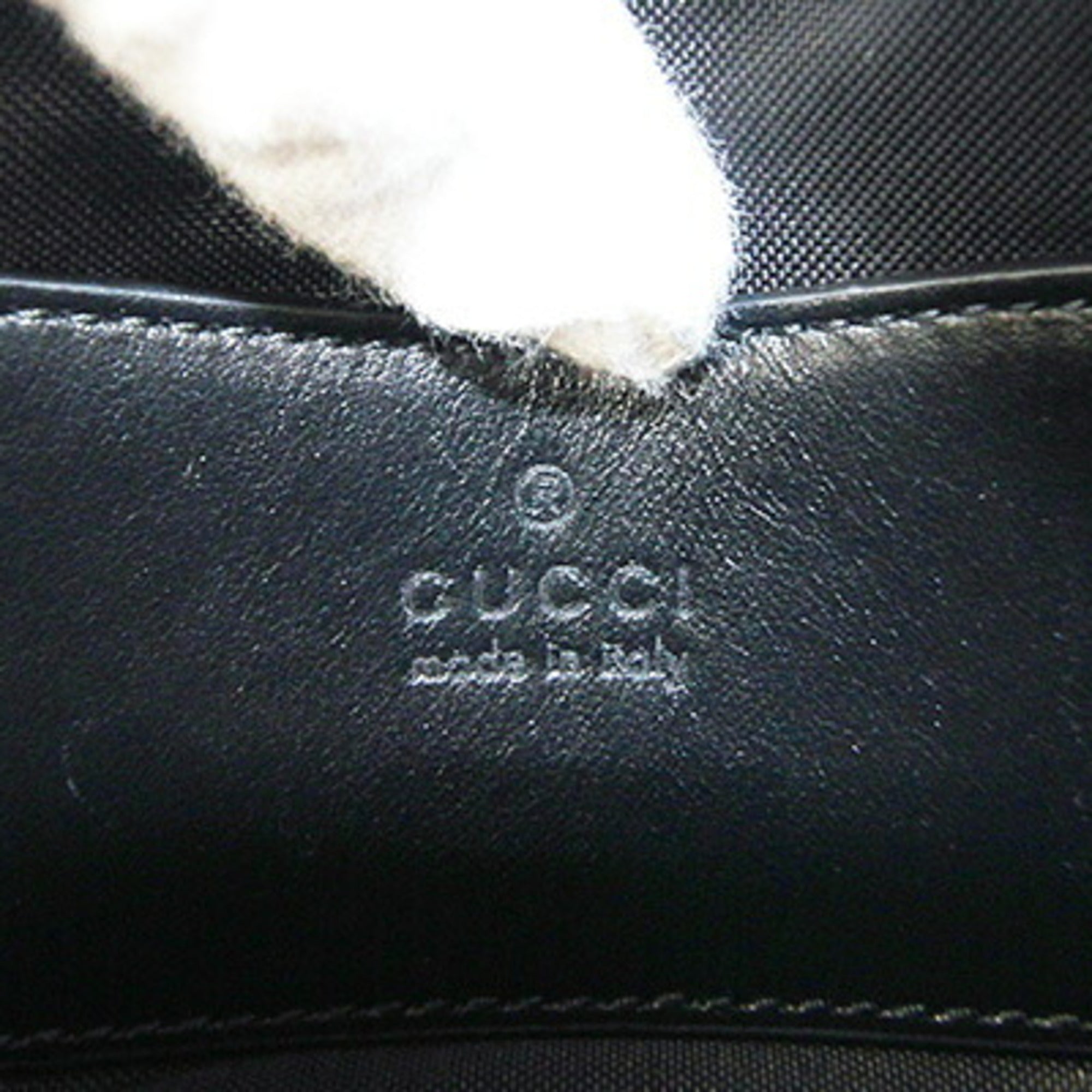 Gucci Black Canvas Leather Pochette Shoulder Bag (Pre-Owned)