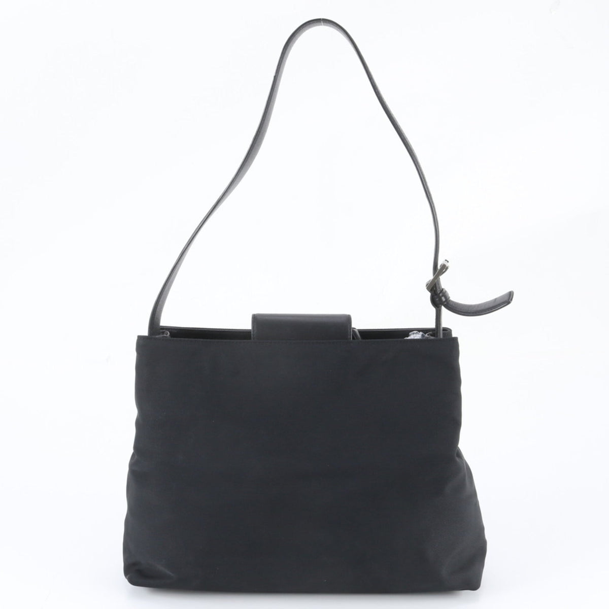 Coach Black Leather Nylon Handbag Shoulder Bag (Pre-Owned)