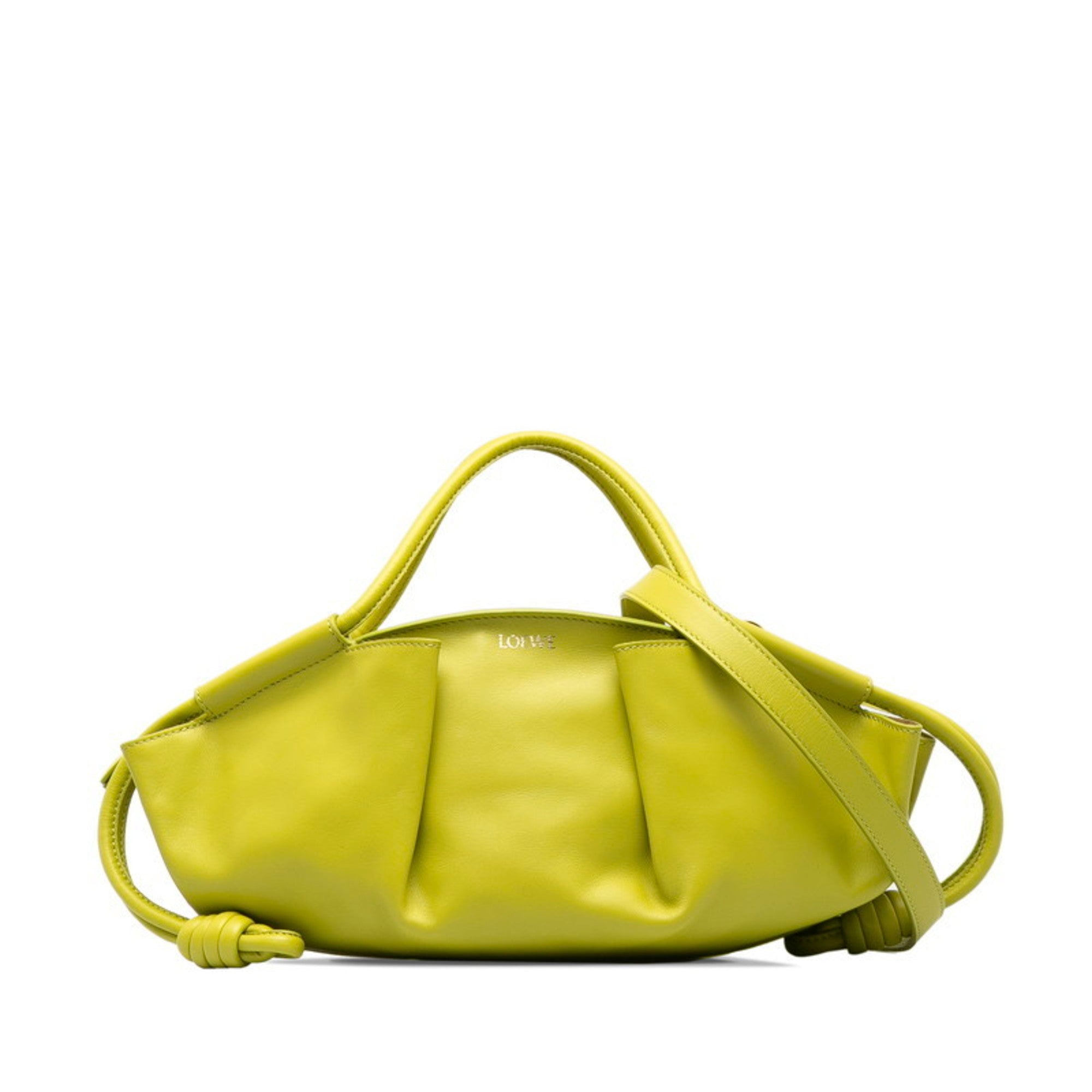 Loewe Green Leather Handbag Shoulder Bag (Pre-Owned)